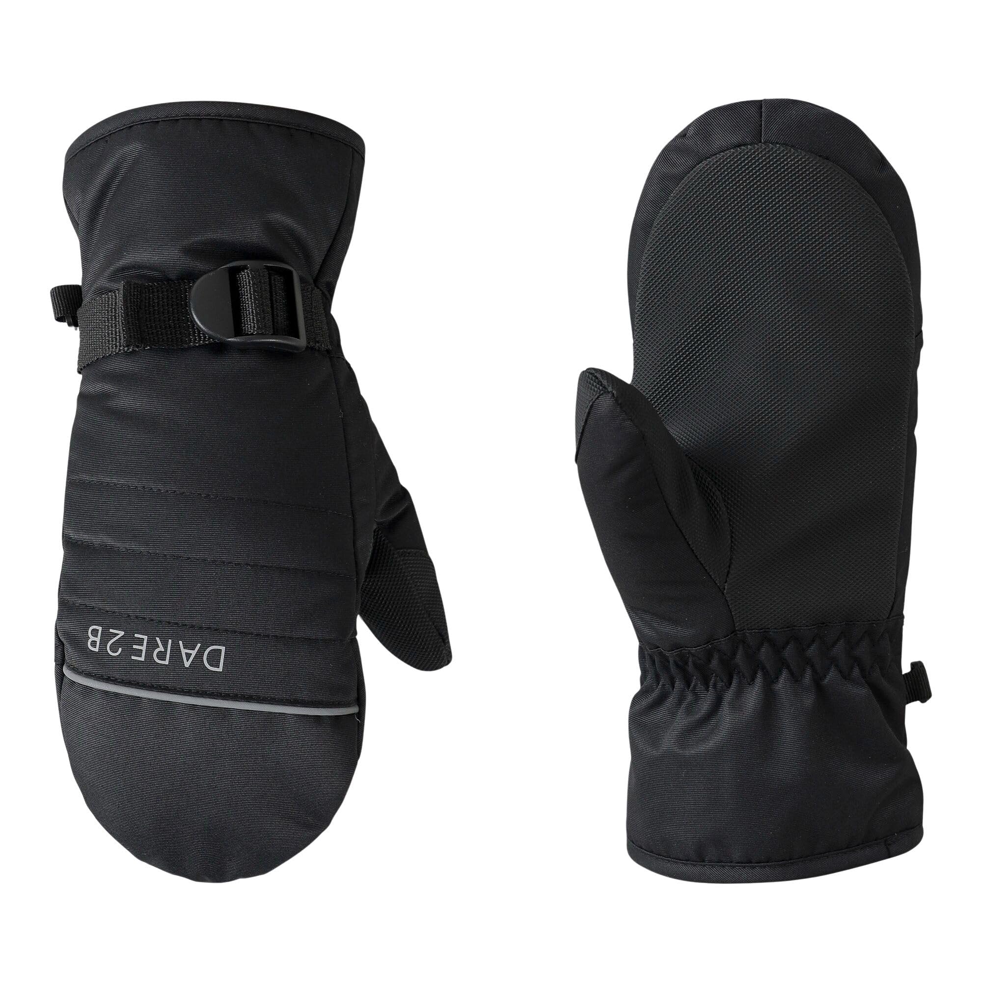 Dare2b Kids' Glacier Skiing Mittens Waterproof Breathable lined Snowboarding Gloves, Black