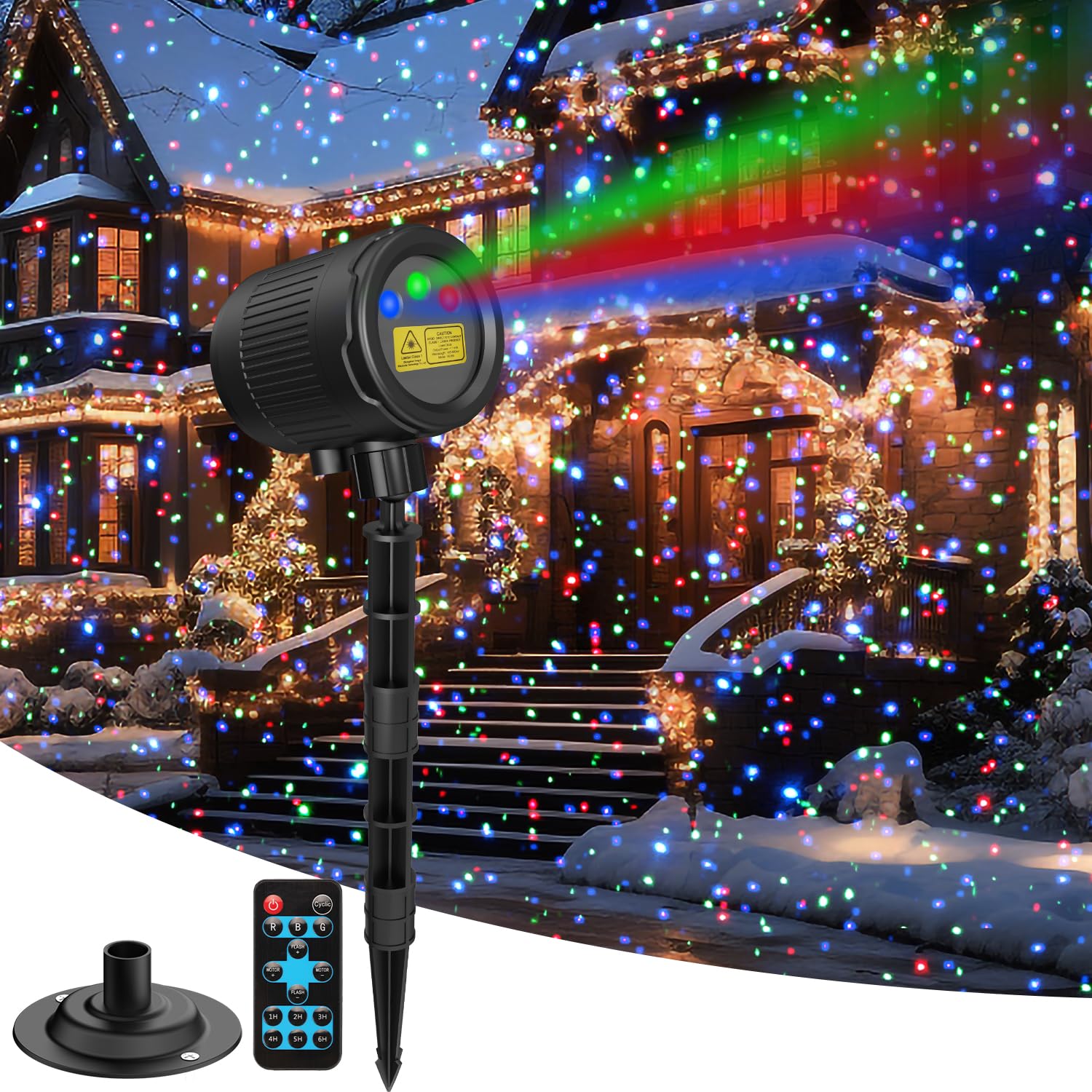 Christmas RGB Laser Projector Lights - Waterproof Indoor/Outdoor for Home, Yard & Garden Decoration