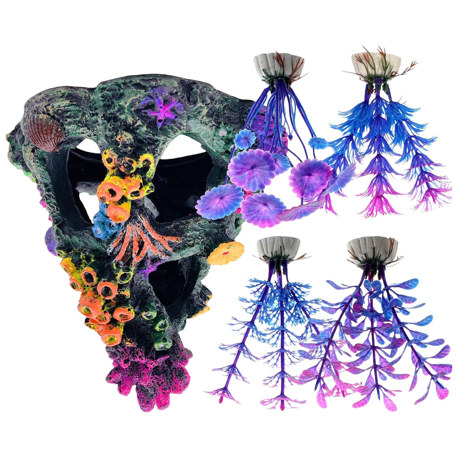 Xjdzineq Resin Corals Fishtanks Accessories Natural Underwater Habitat Decors Pet Safe Aquariums Ornament for Aquariums Enthusiasts Fish Tanks Accessories