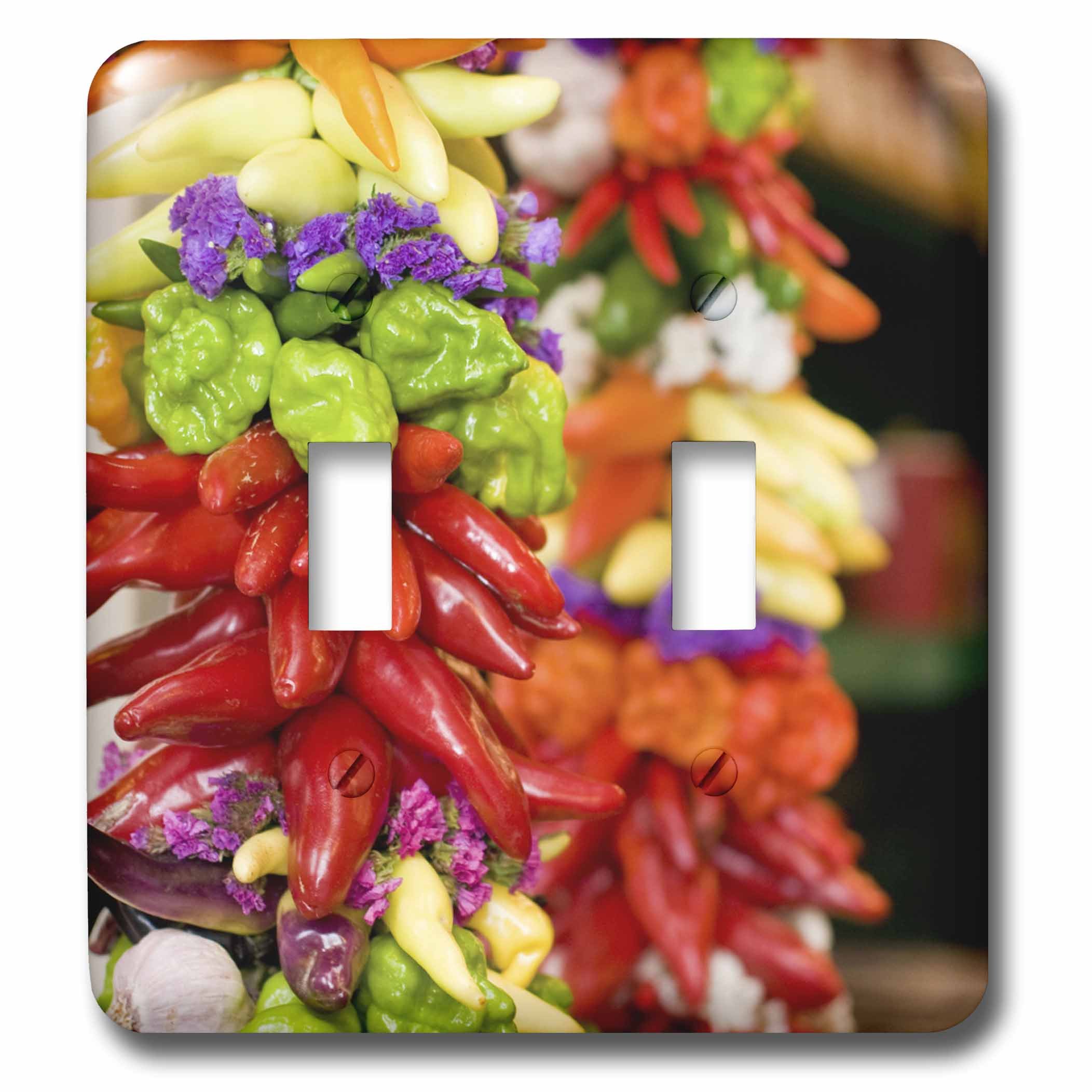 Washington Seattle Pike Place Market Peppers double interrupteur à bascule 3dRose