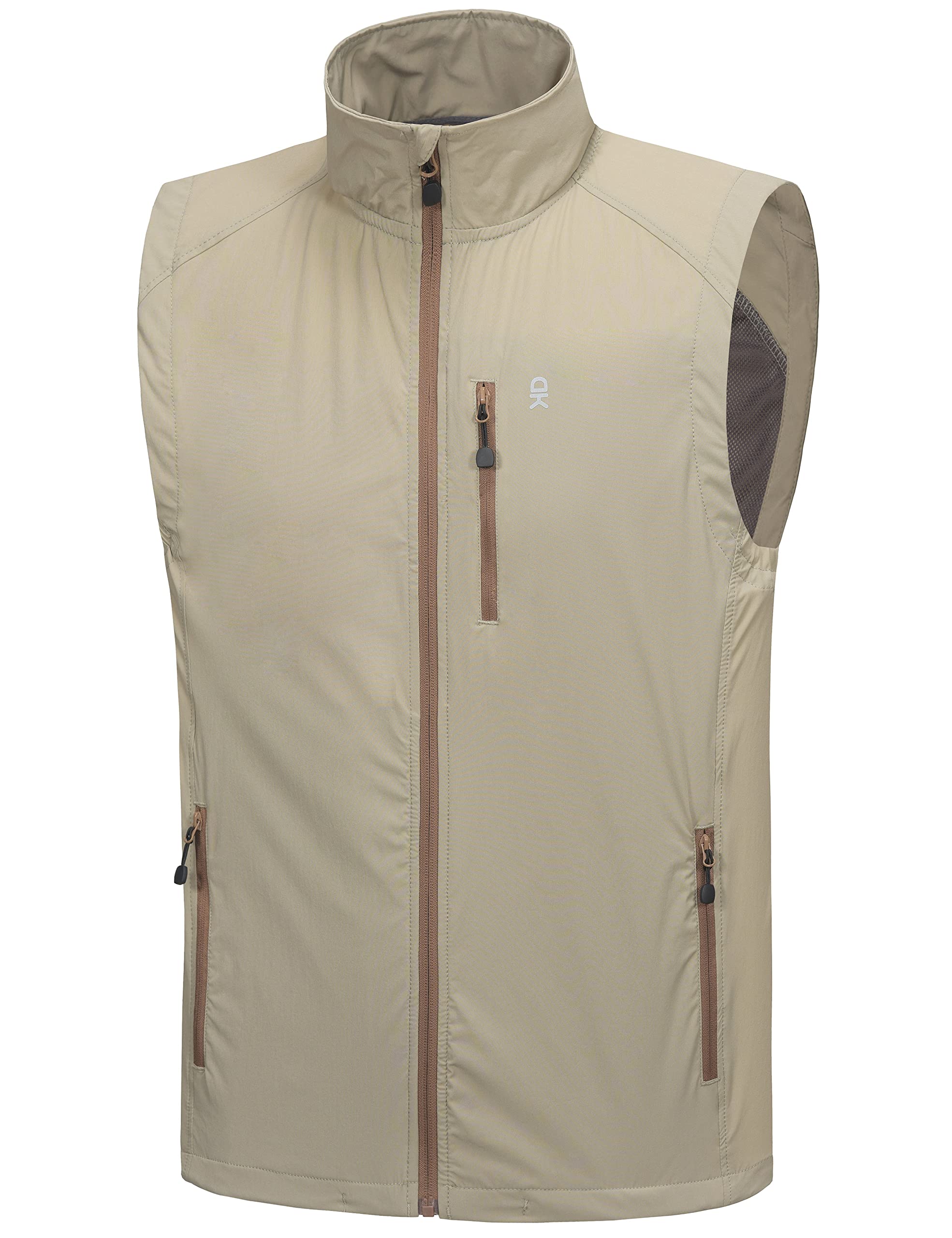 Little Donkey AndyMen's Quick Dry Vest Sleeveless Summer Stretchy Windproof  Jacket for Golfing Cycling Running