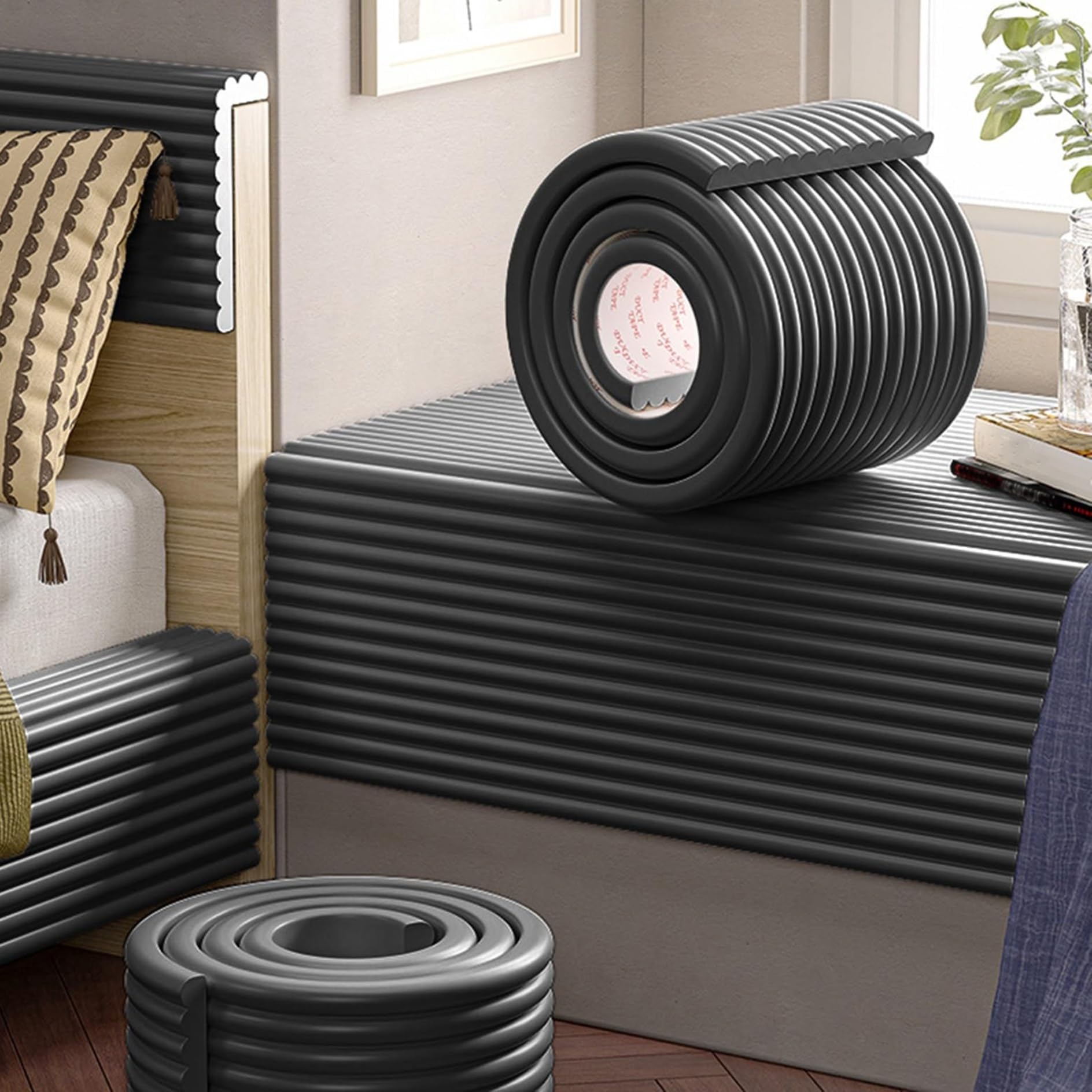 3D Wall Panels Peel and Stick Headboard,Upholstered Wall Padding Protector for Kids Playroom,Anti-Collision Pads,DIY Padded Decor Self-Adhesive Sticker,for Interior,Bedroom,Living Room,Tatami(Black,5.
