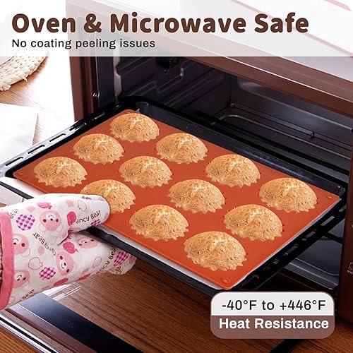 Miniatura 5 de JOERSH 2 moldes de caramelo de chocolate de 12 tazas, molde grande para taza de mantequilla de maní, mini sartén de silicona para chocolate,