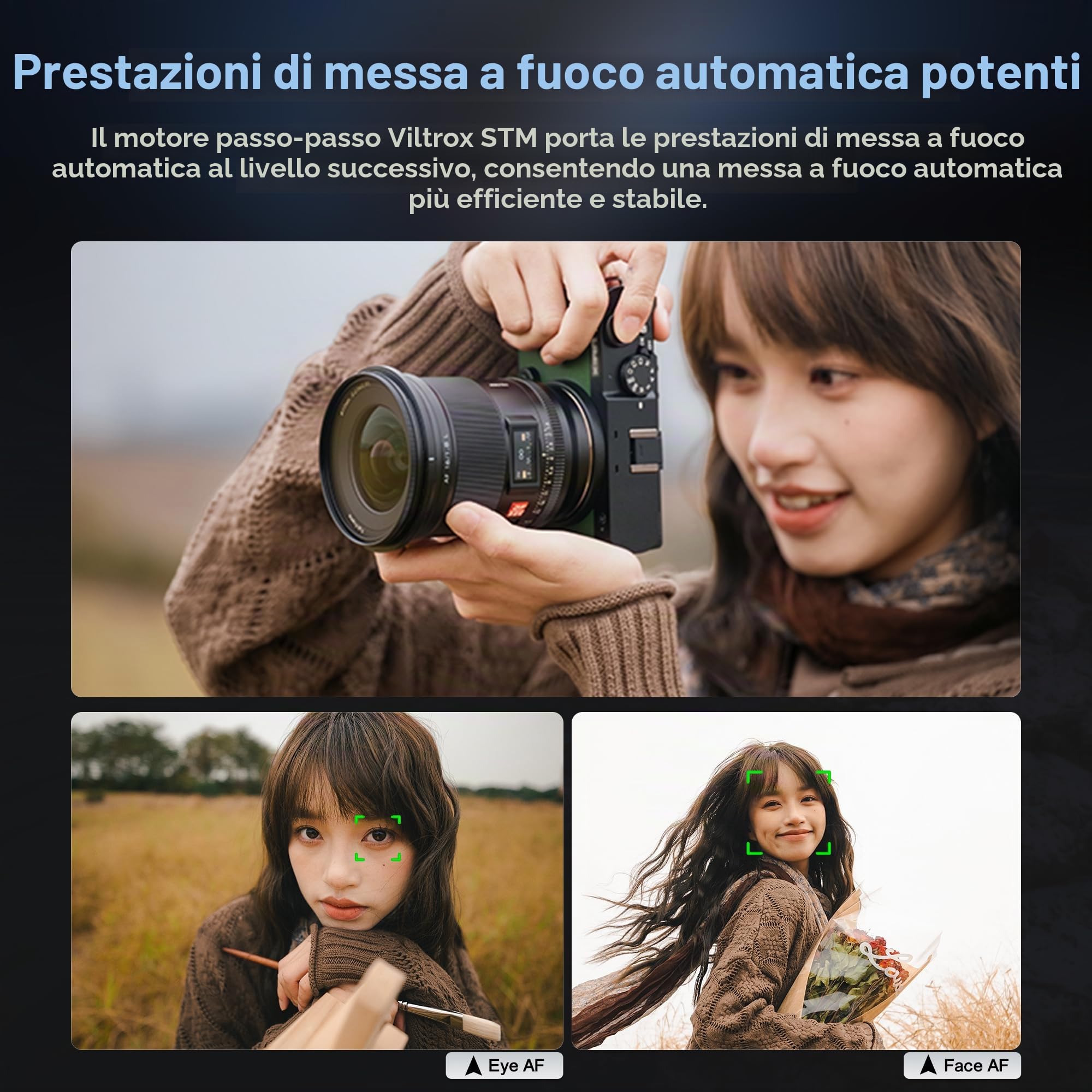 VILTROX AF 16mm F1.8 Obiettivo della fotocamera per L Mount Full Frame Messa a fuoco automatica Grande apertura grandangolare Protocollo nativo L-Mount