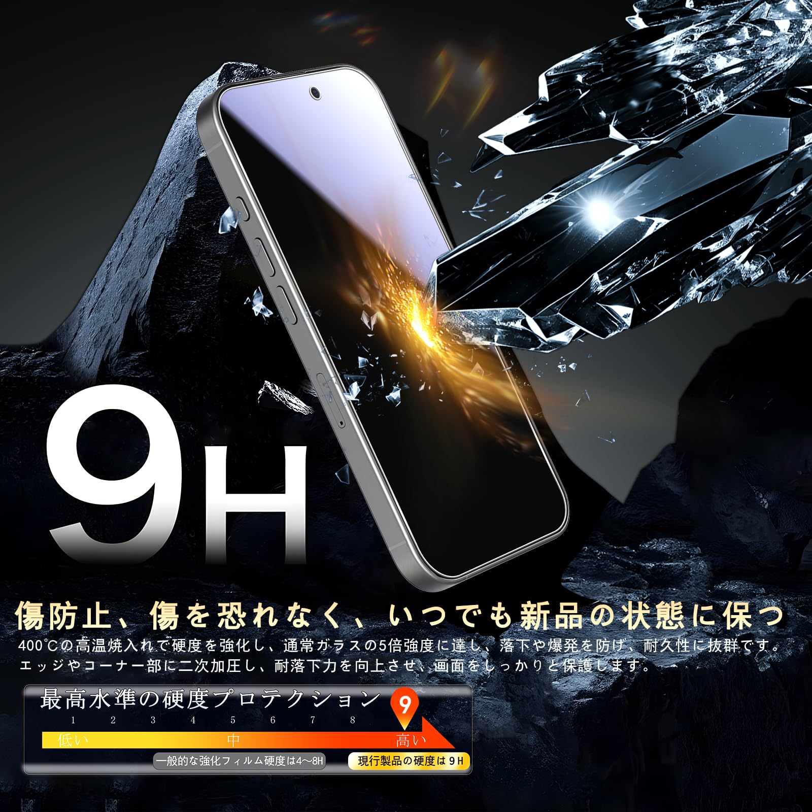 Amazon | 対応 iPhone 17 Pro Max ガラスフイルム ブルーライトカット