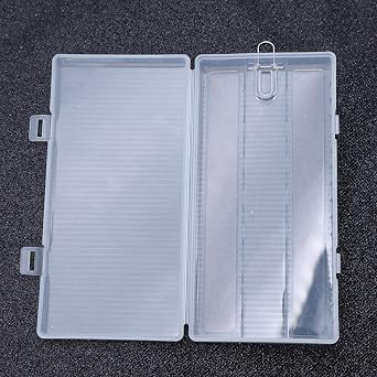 2 Pack 8 Cell 18650 Plastic Battery Storage Case with Hook Holder Waterproof Transparent Clear Hard Plastic Battery Box Organizer for 8 x 18650 Size Batteries