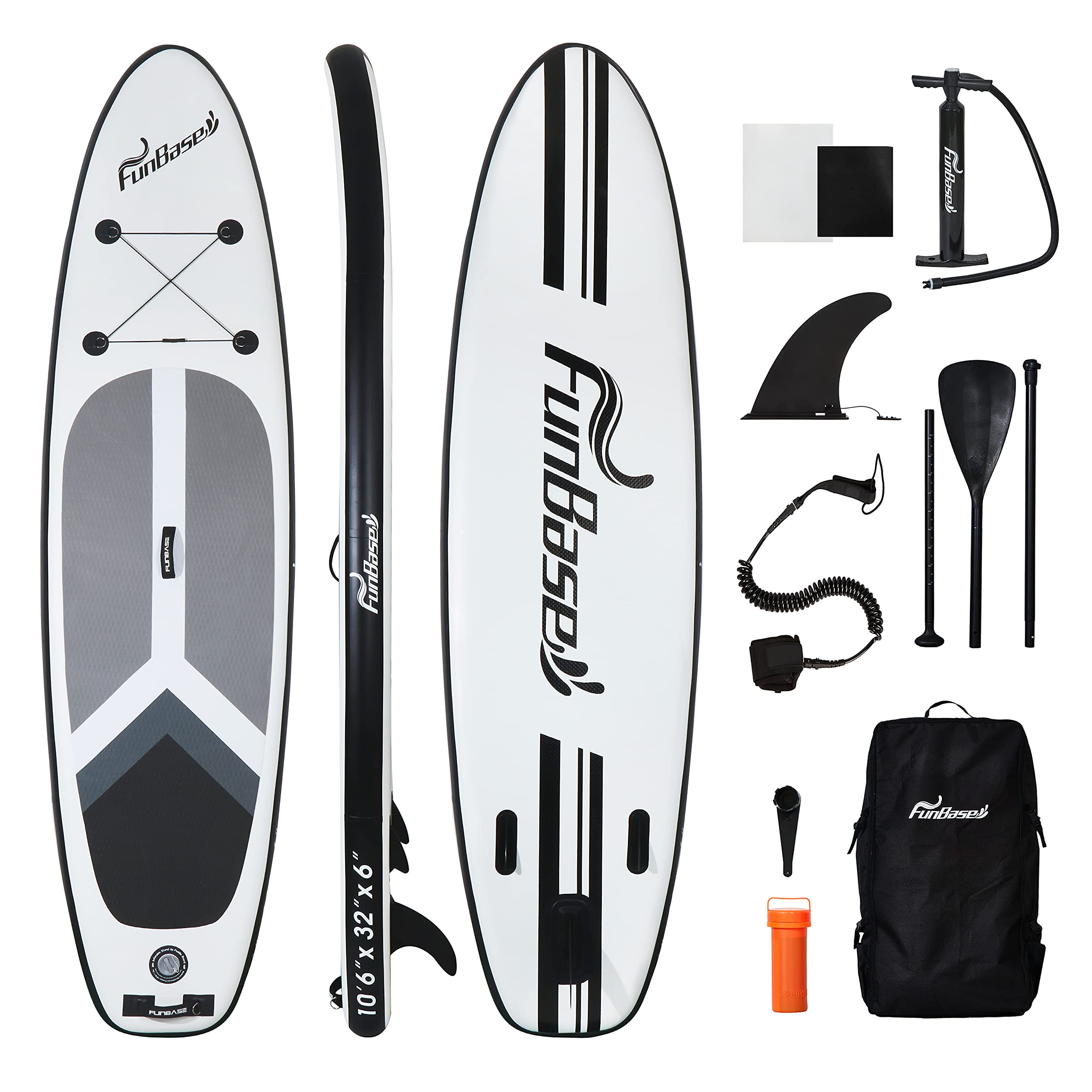 Buy FunBase Premium Inflatable Paddle Board, 10'6" ×32" × 6", Rigid