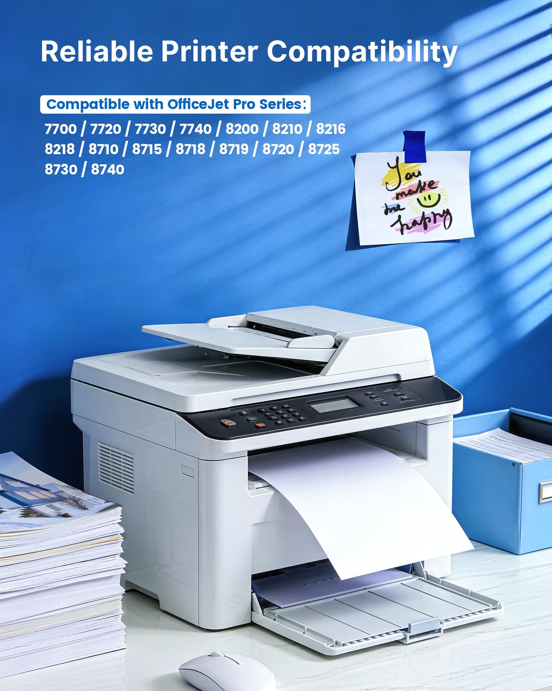 953XL 953 XL Druckerpatronen Kompatibel für HP 953XL Multipack Patronen HP953 für HP Officejet Pro 7720 7740 8720 8710 8715 8210 8725 8730 8725 7730 8218 8719 8740 (Schwarz Cyan Magenta Gelb, 4 Pack) - 3