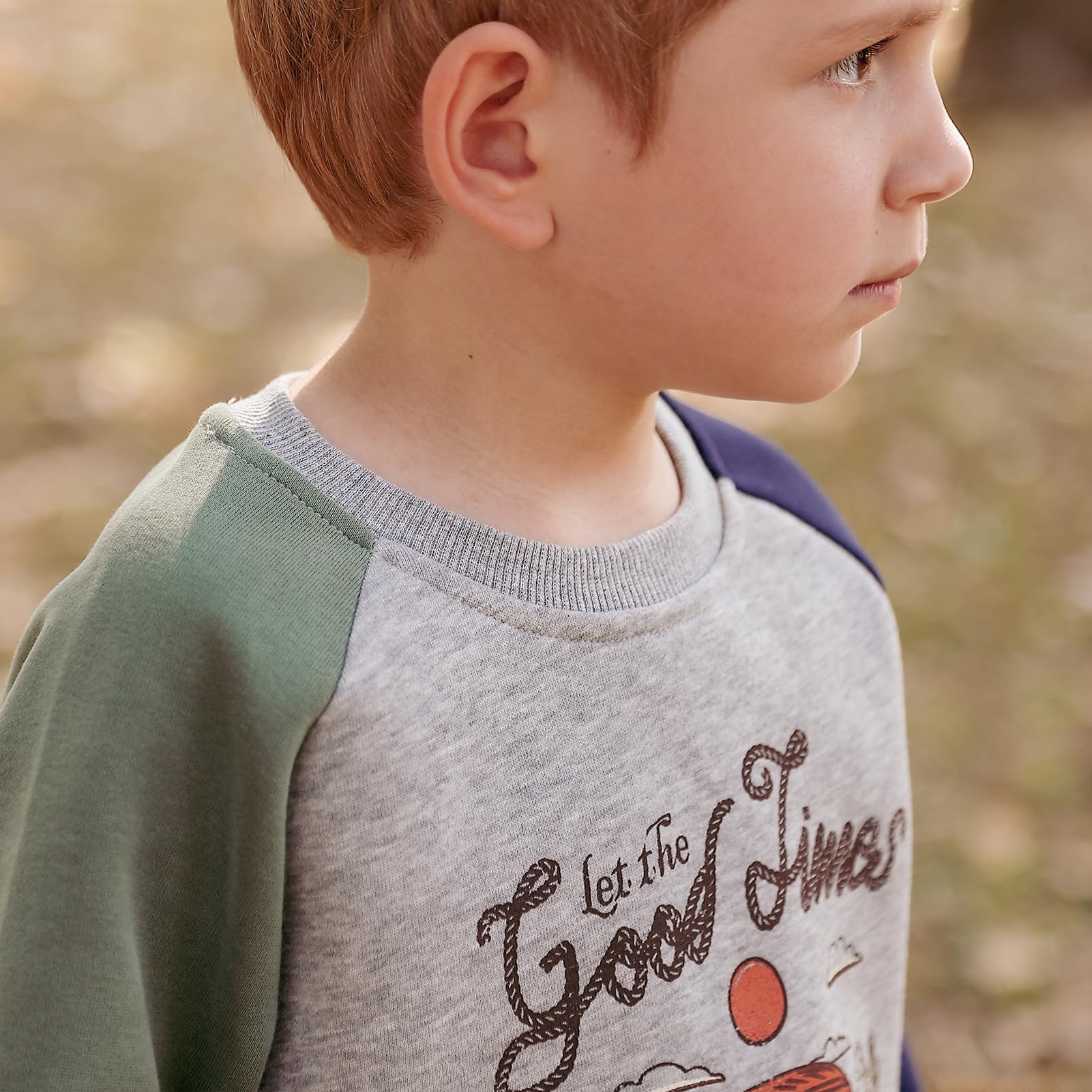 VZF Toddler Baby Boy Sweatsuit 2pcs Cartoon Print Pullover Sweatshirt & Sweatpants Stylish Boys Clothes Set