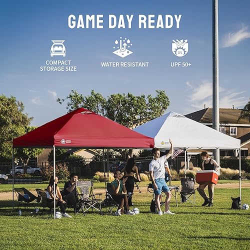 Miniatura 8 de CROWN SHADES Toldo desplegable de 10 x 10 pies – Tienda de campaña de playa con un solo empuje – Parasol al aire libre fácil para eventos, fiestas