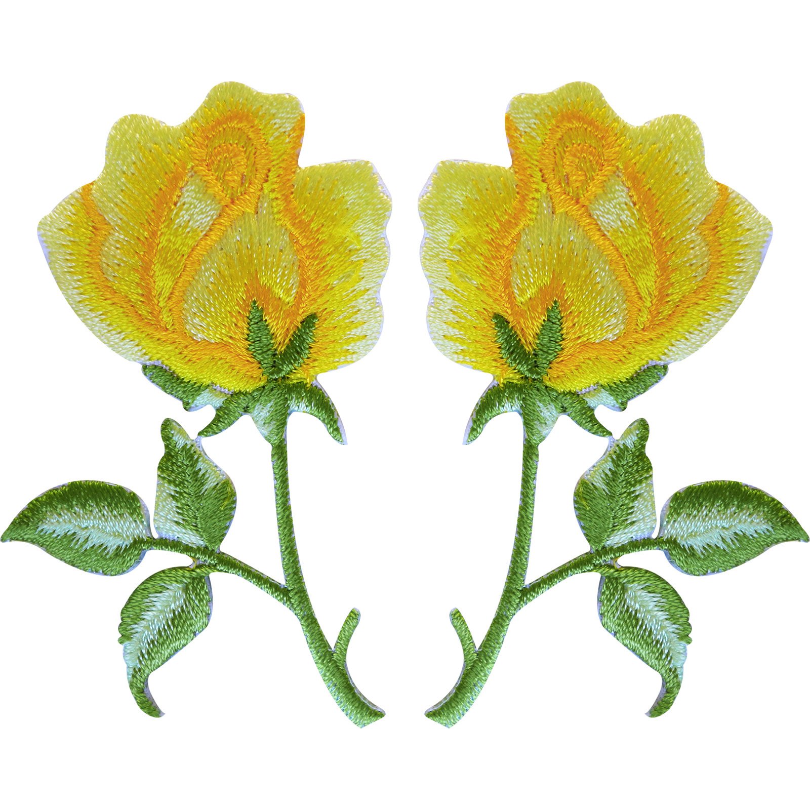 Pair Of Delicate Lace Roses Patches, Iron-on Or Sew In. Large Patch - Foto 5