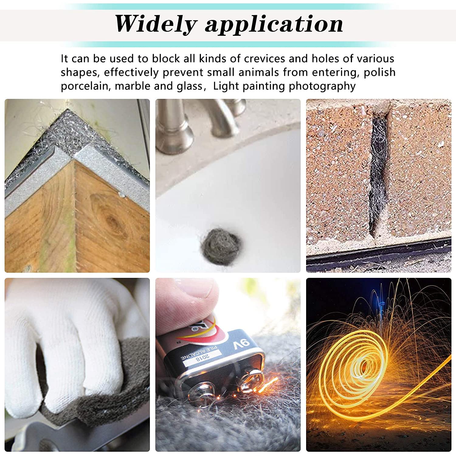 GETSOCIO Grade 0000 Steel Wool Fine Wire Roll Pad for Glass Furniture Tray Metal Precision Tool Cleaning Polishing or Photography (1.5 m) 4
