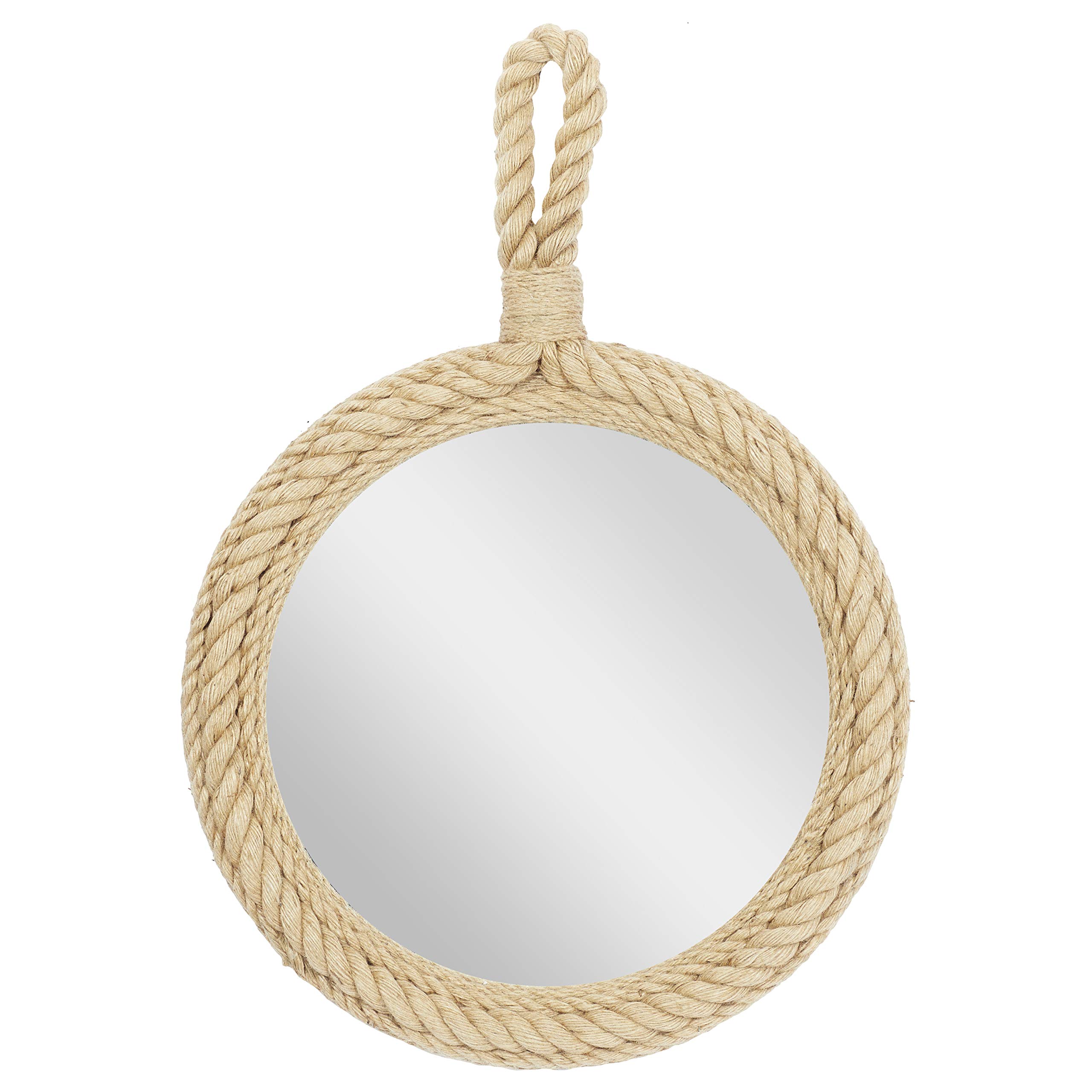 Deco 79 68570 Wood Rope Wall Mirror, 24" x 35"