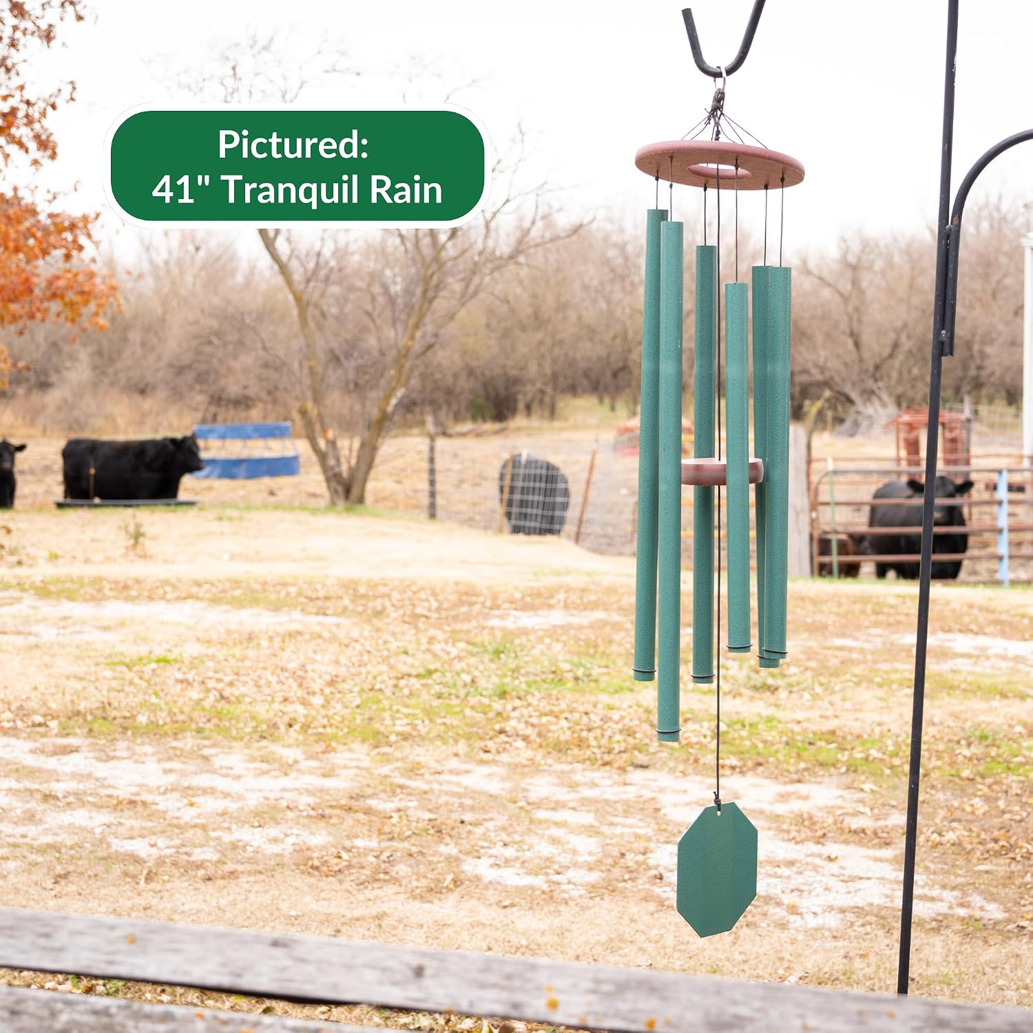 41" Tranquil Rain Wind Chime - Amish Handcrafted Country Chime