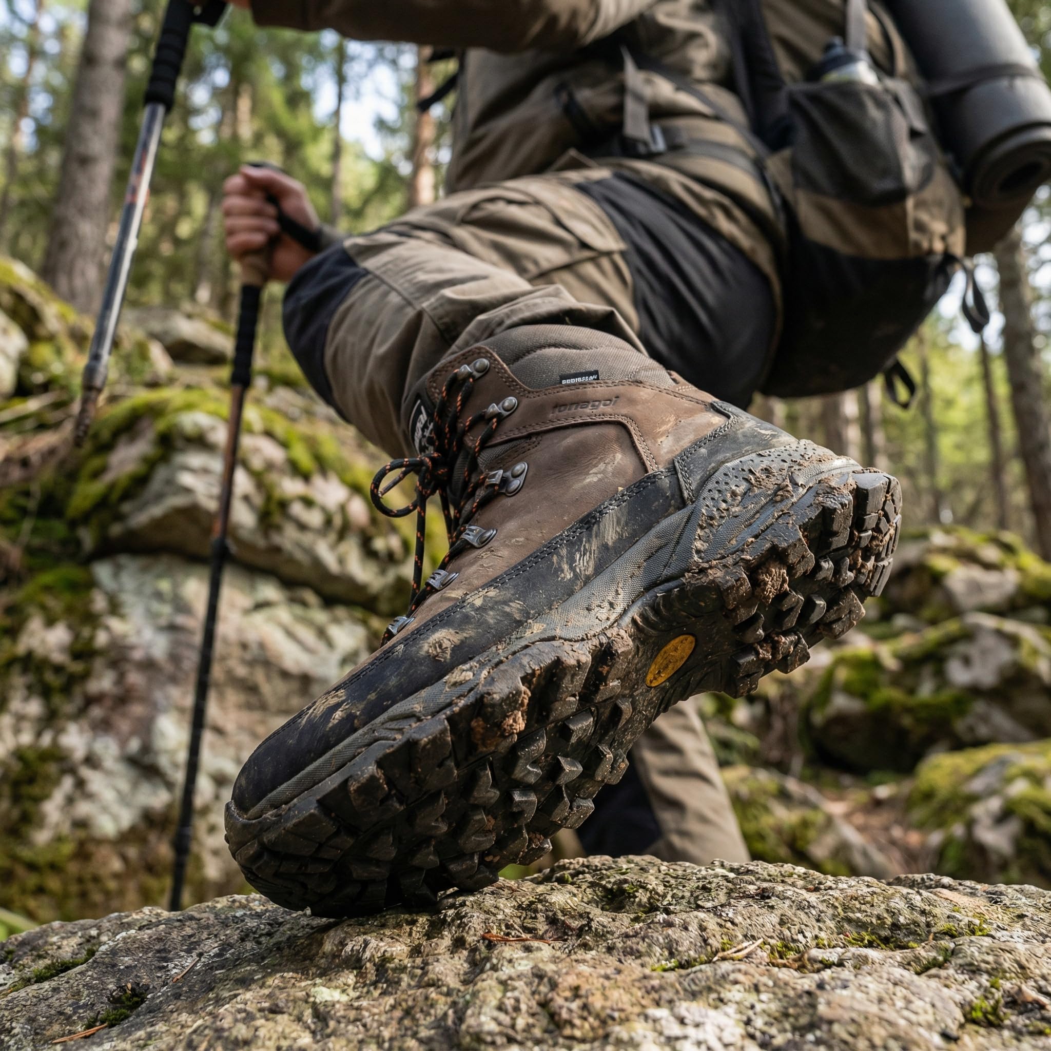 SANANG Wasserdichte Wanderschuhe FüR Damen Und Herren, Bk Mesh-Futter, Pu+Eva-Zwischensohle, Gummisohle Mit VerstäRktem Profil, Braun, Trekkingschuhe 36-46