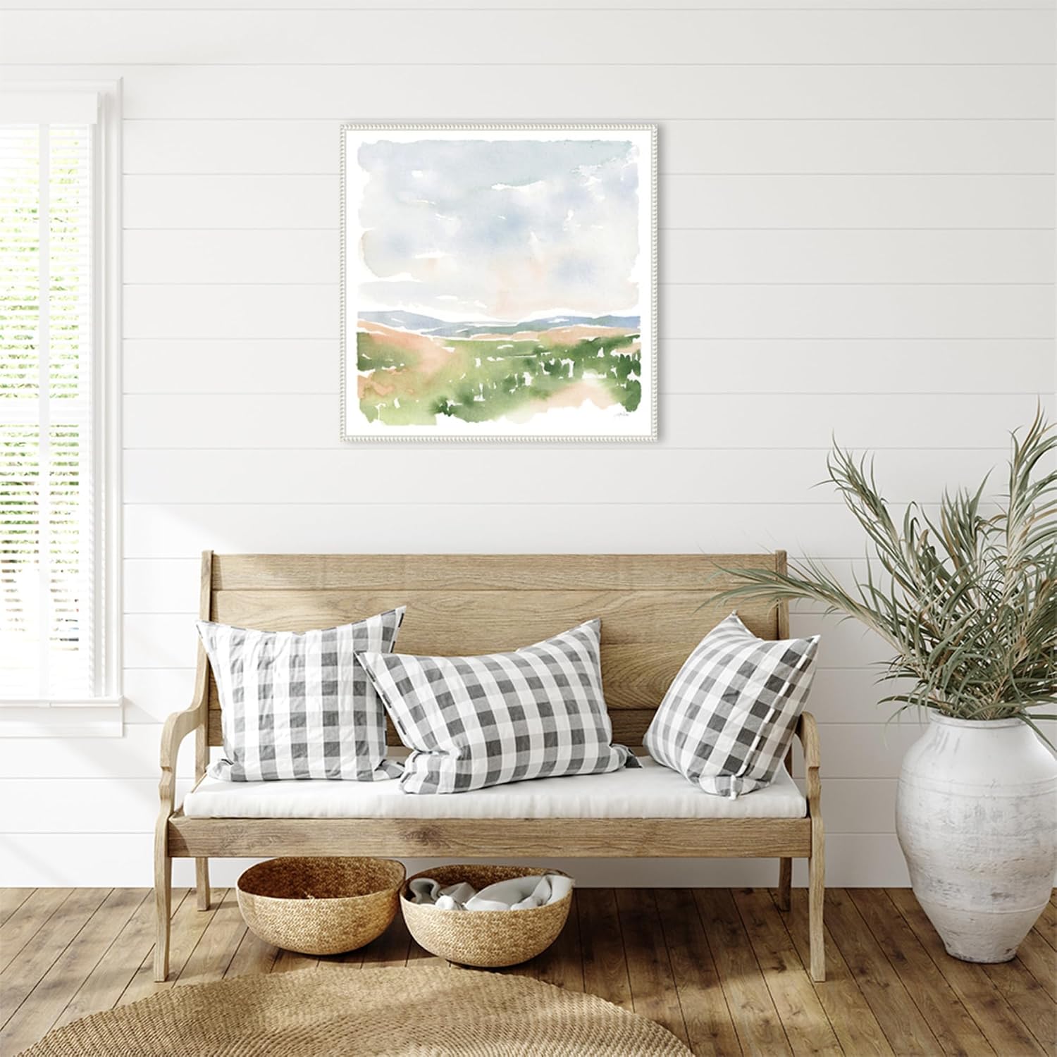Amanti Art Framed Canvas Wall Art 30x30 Gentle Landscape I by Katrina Pete, Framed Wall Art Canvas, Landscapes Artwork, Traditional Decor, Large Poster Painting for Living Room, Bedroom, Bathroom,