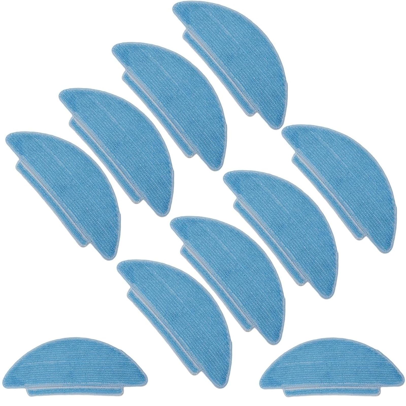 Blo2biro Blue 10Pcs Mop Cloth Replacement Pad, Mop Wipes Washable Cleaning Cloth Replacements, Robot Vacuum Cleaner Mopping Cloths Accessaries, Fit For Tikom L9000 For Lubluelu Sl60d Sl61(10 Pack)