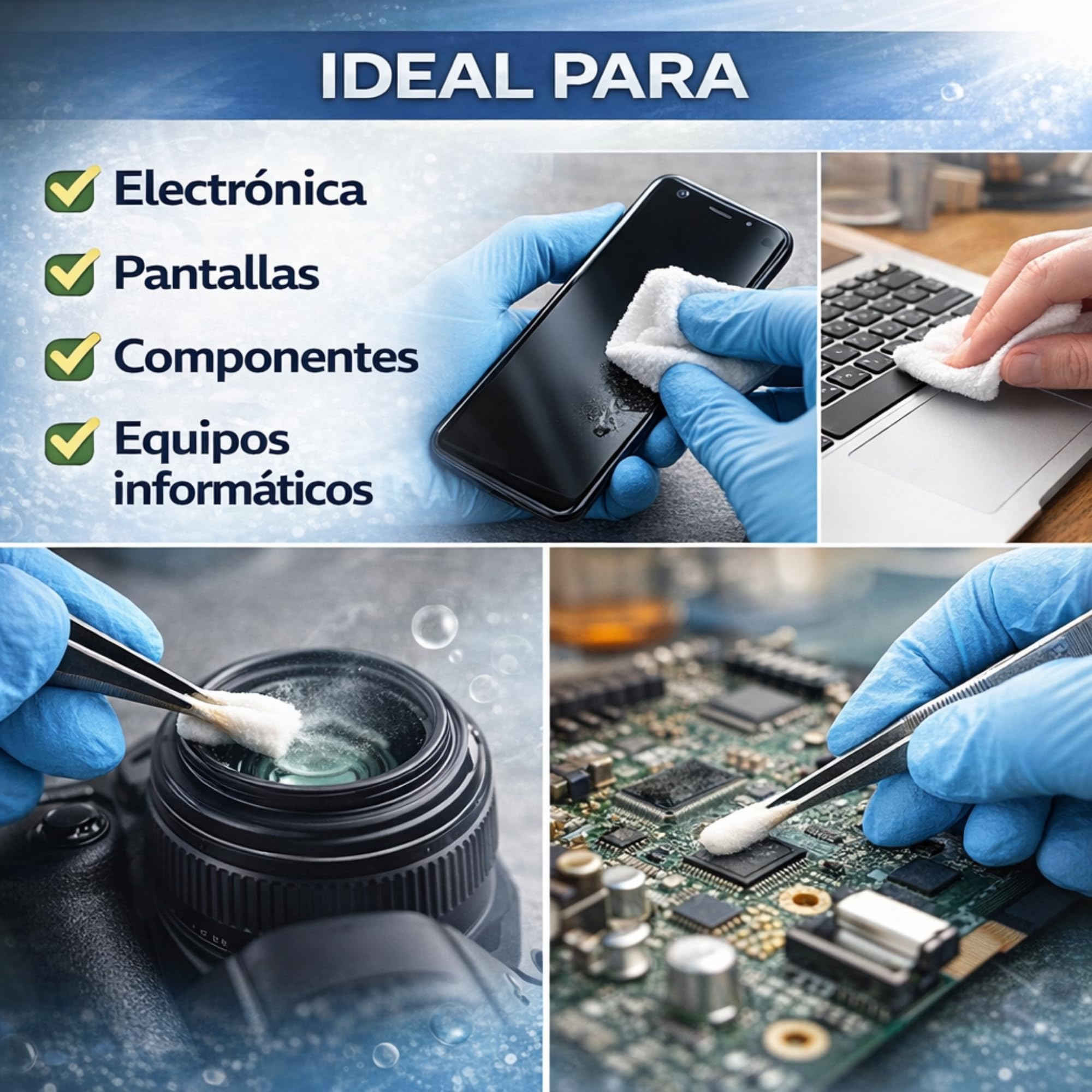 Alcohol Isopropílico 99,9% Puro 1 Litro Limpieza Electrónica Óptica