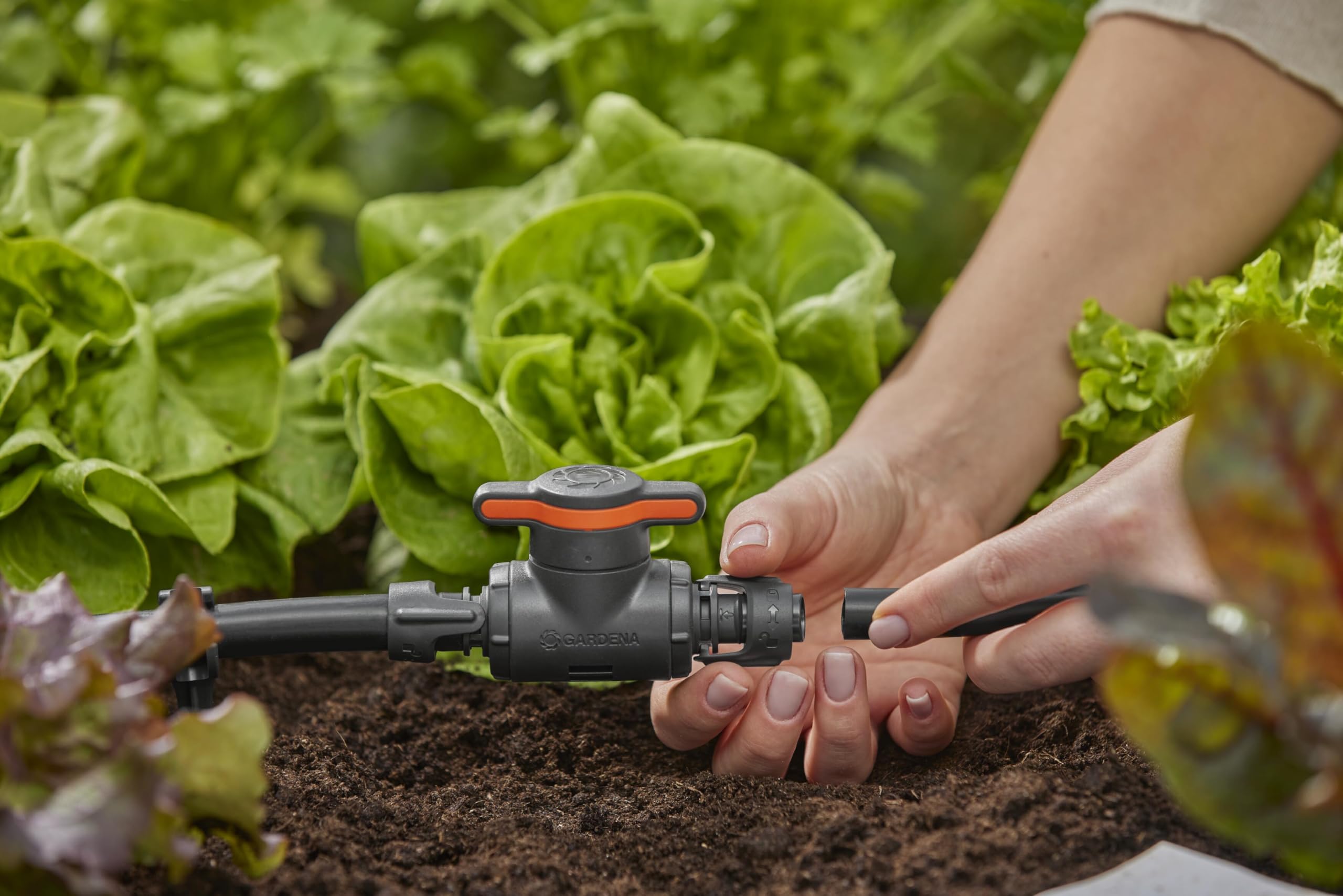 Gardena System Micro-Drip zawór regulacyjny i odcinający 13 mm (1/2 cala): Proste odcinanie rur i bezstopniowa regul. przepływu wody, akcesoria do rur instal.h i rur kropl. (13207-20)