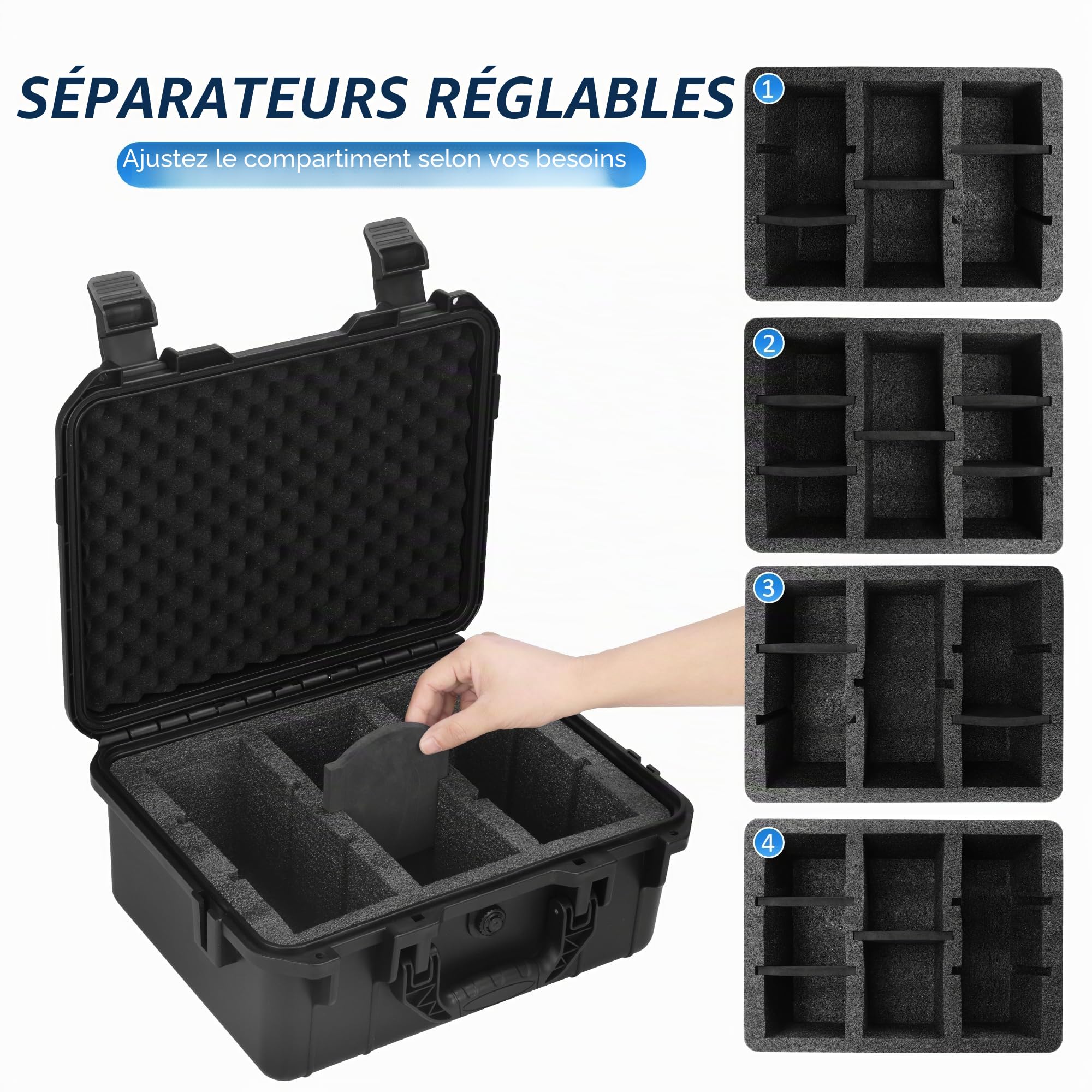 Top Loader Boîte de rangement pour Top Loaders 3" x 4" 35PT, boîte de rangement pour cartes classées avec cloisons amovibles, boîte Top Loader compatible avec les cartes à collectionner PSA