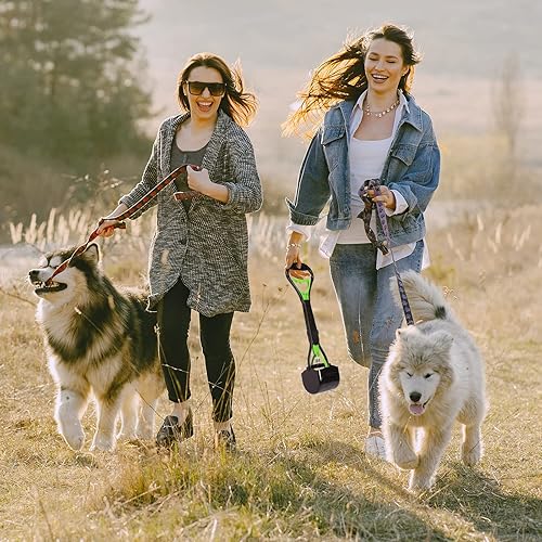 Miniatura 7 de HEAPETBON Pooper Scooper for Small Dogs 177 Long Handle Poop Scooper One-Hand Opertating Pet Pooper Scooper Foldable and Portable Easy to Use on