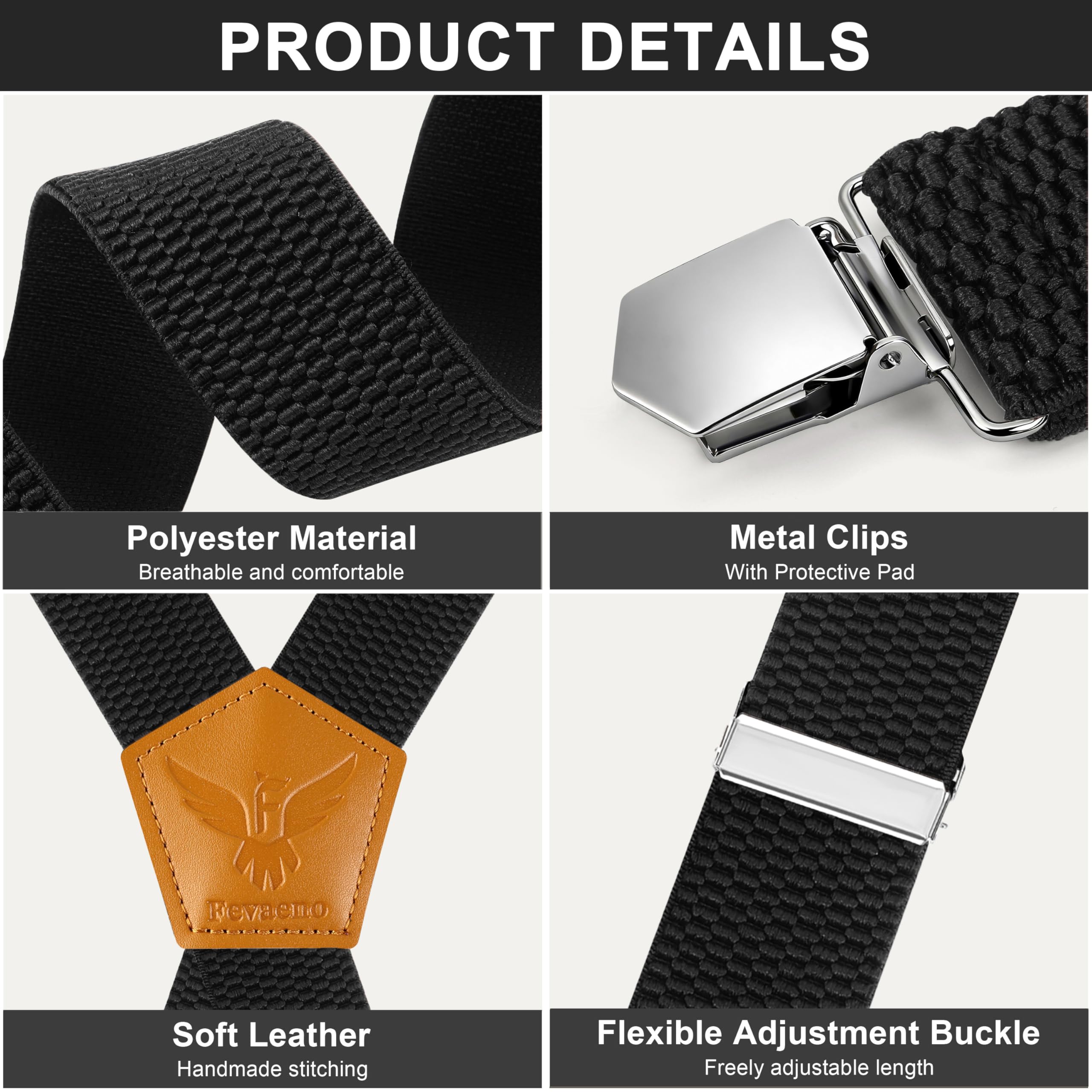 Tirantes para hombre de 4 cm de ancho, forma en X con clips de metal, tirantes para hombre, extrafuertes y elásticos, longitud ajustable para hombres y mujeres, monos vaqueros, pantalones de