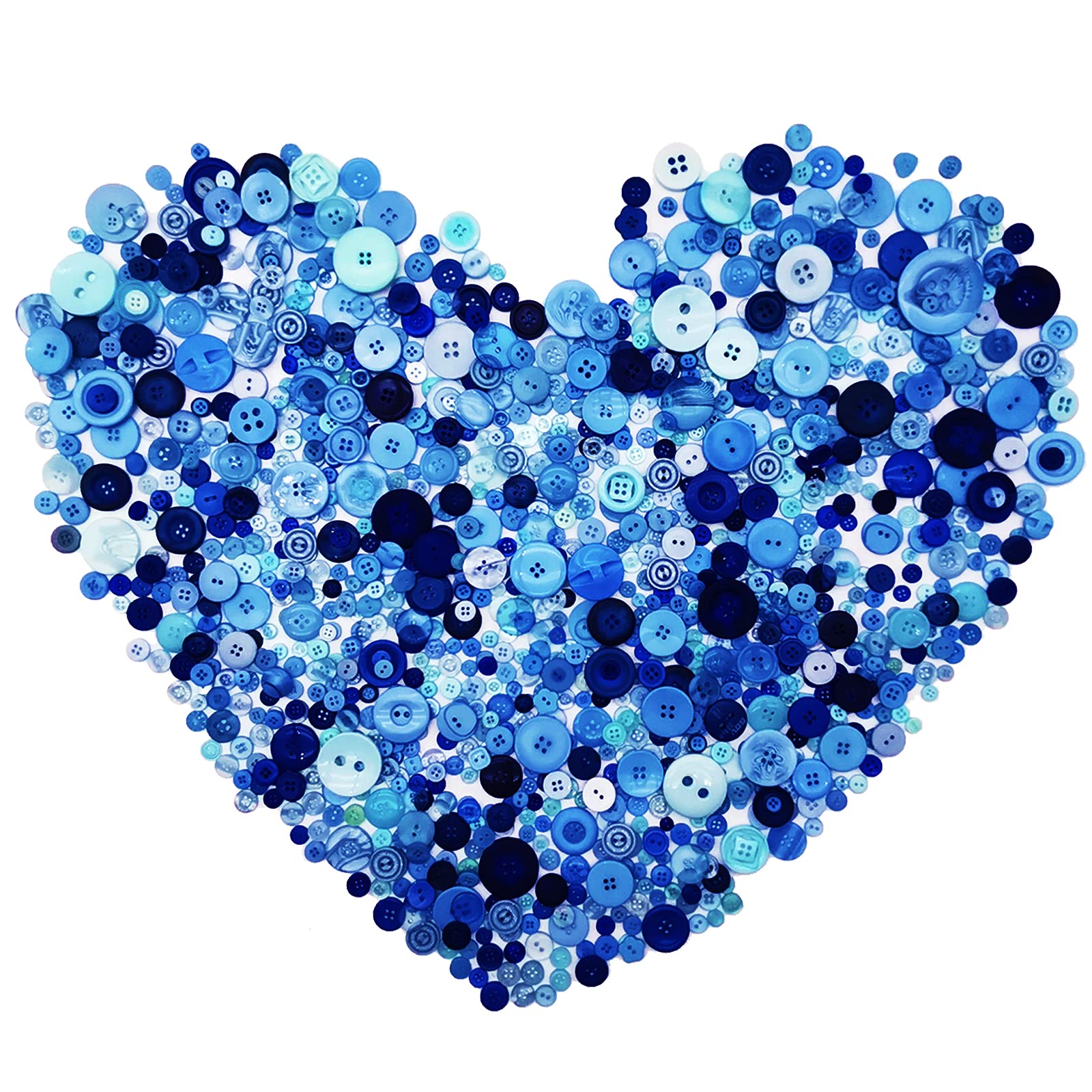 Bottoni Decorativi Quadrati In Vetro Di Plastica Con Gambo - Confezione Da 10, Colore Sky Blue - 2