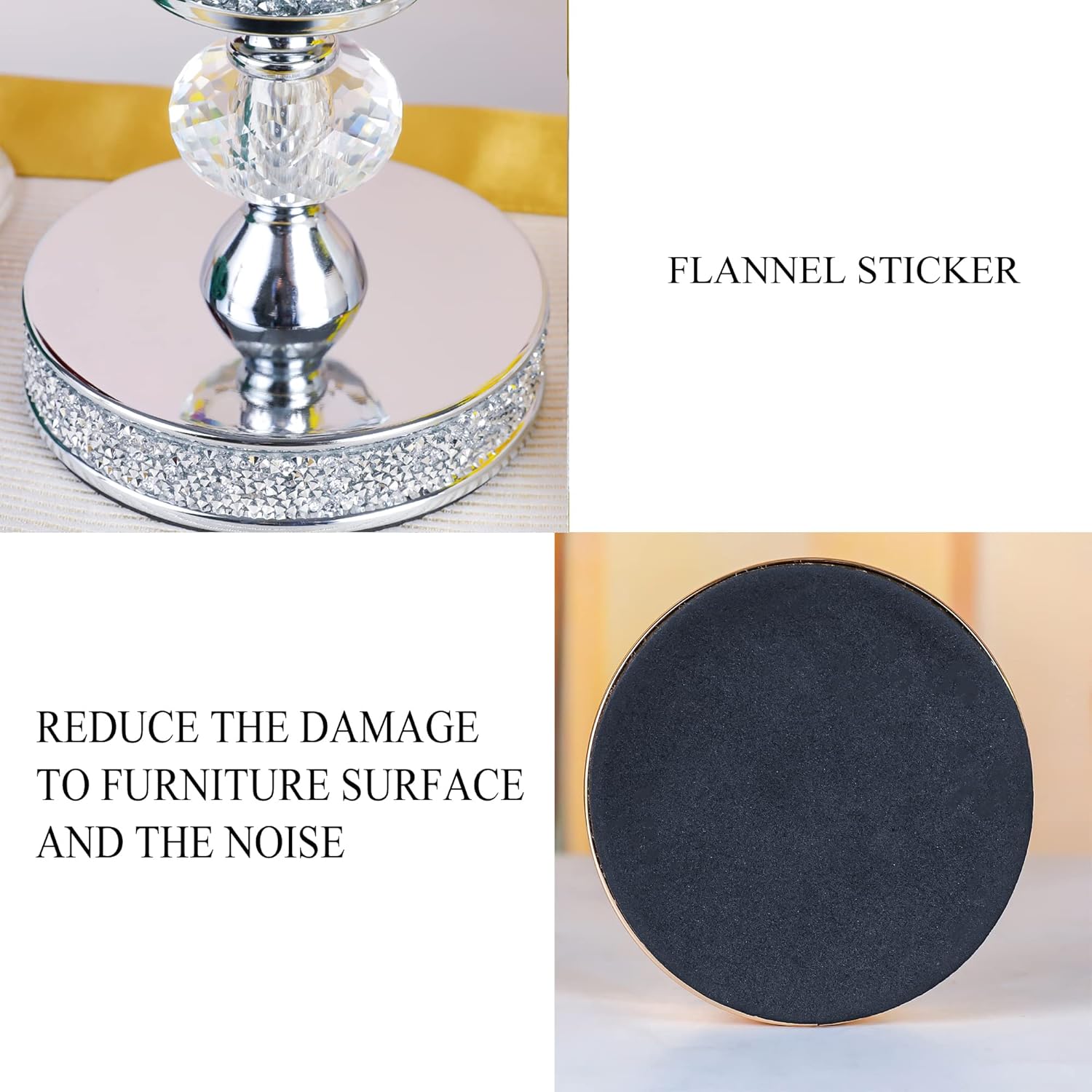 Candlestick Holders for Pillar Candle, Pillar Candle Holders for Wedding, Dinning,Coffee Table,Home Decor CH102D (L) : Home & Kitchen