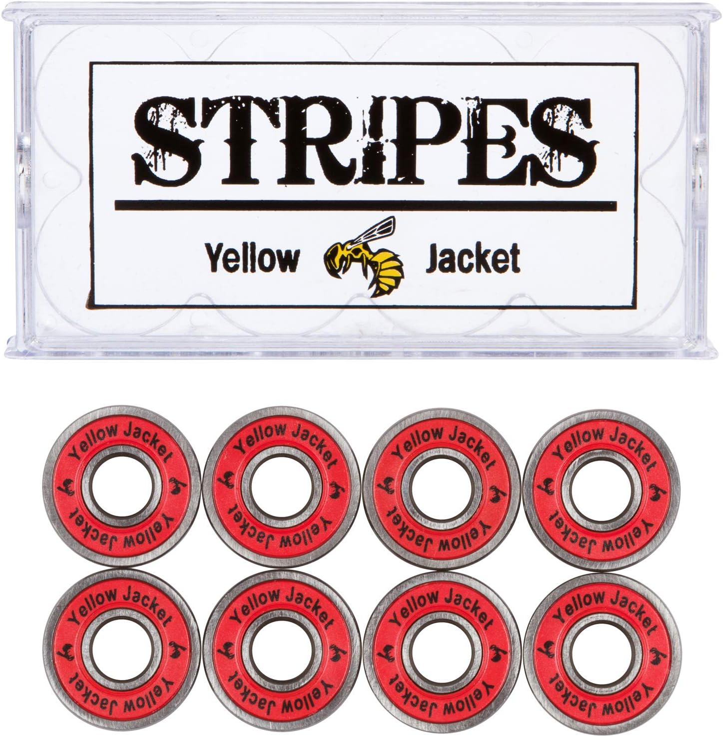 Premium Skateboard Bearings, Pro Longboard Bearings, 608, ABEC 9, Racer Red (Pack of 8)