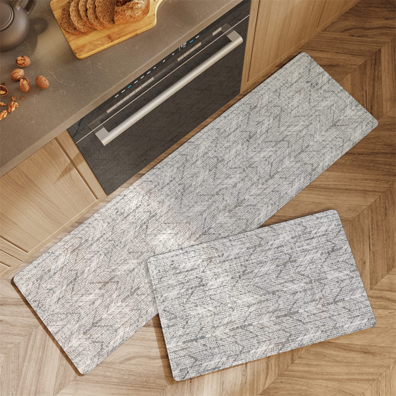 Tapis de cuisine lavable antidérapant lot de 2 tapis absorbants contre l'eau et l'huile