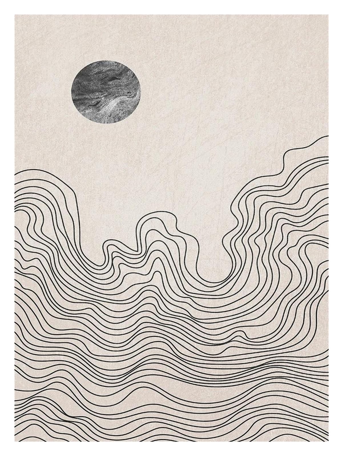 Affiche abstraite boho nature pour créer un salon zen et cosy