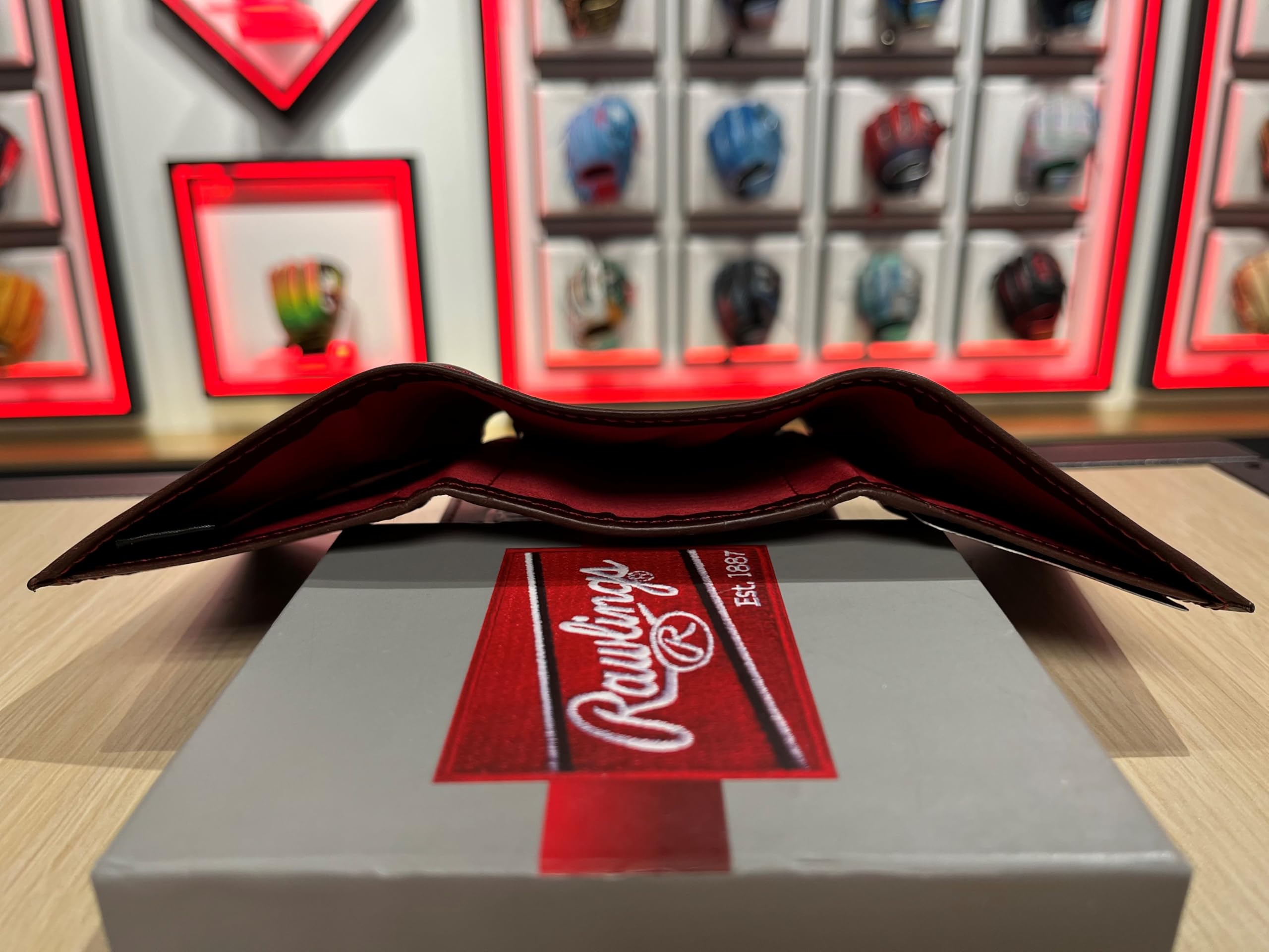 Rawlings Portafoglio trifold in rilievo di alta qualità per gli uomini ( marrone