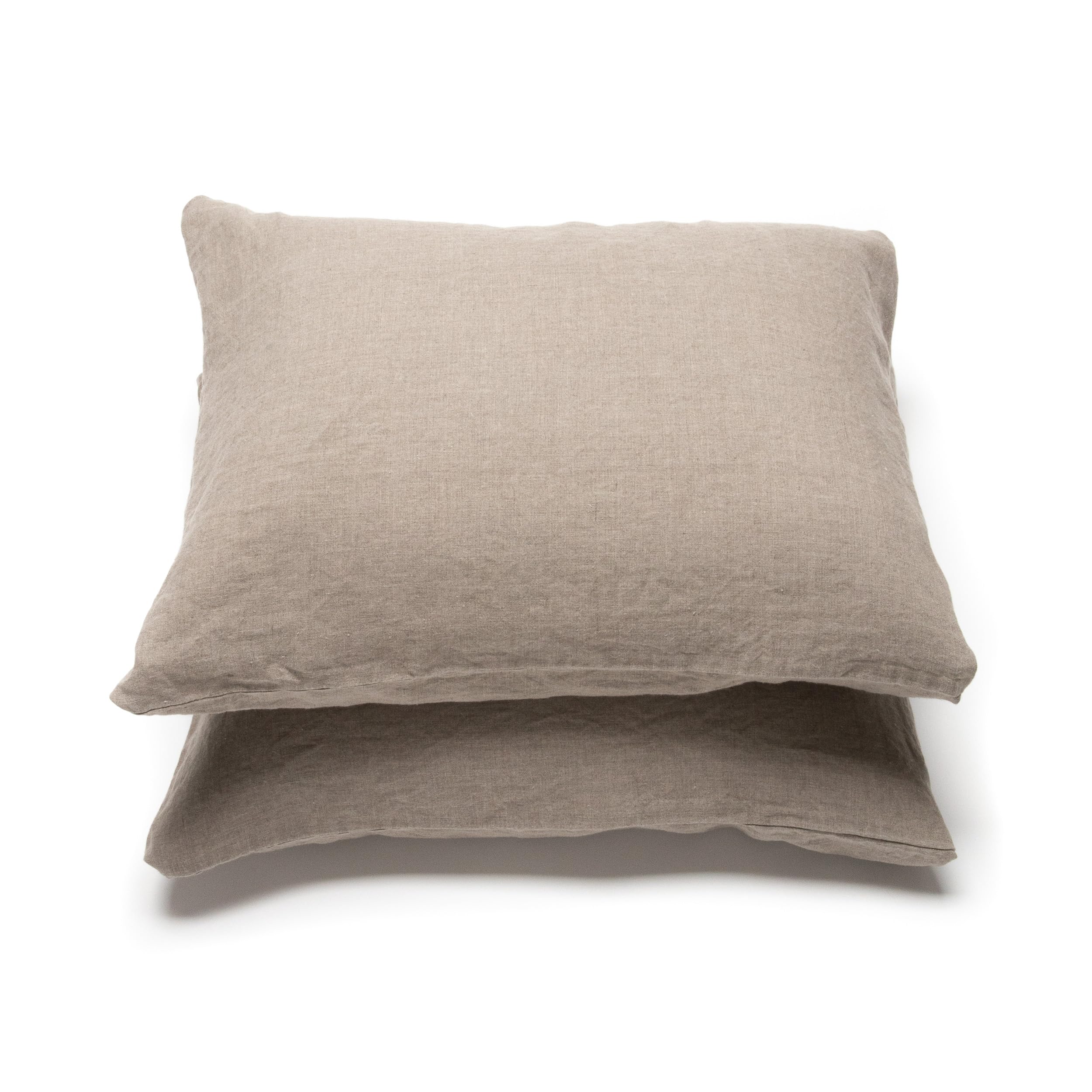 LinenMe Federa in Lino – 2 pezzi - 50 x 80 cm in 100% puro lino lavato naturale – Biancheria da letto in lino traspirante, termoregolatore, ipoallergenico, morbido e resistente - Naturale