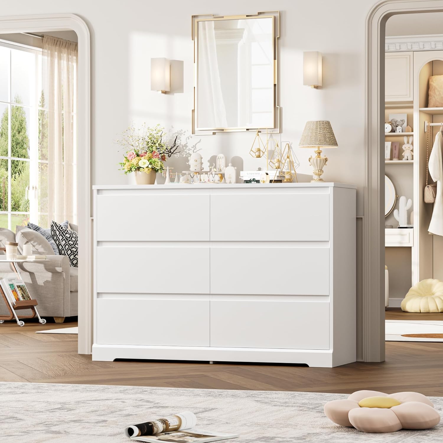 White Nursery Dresser with Soft Close Drawers