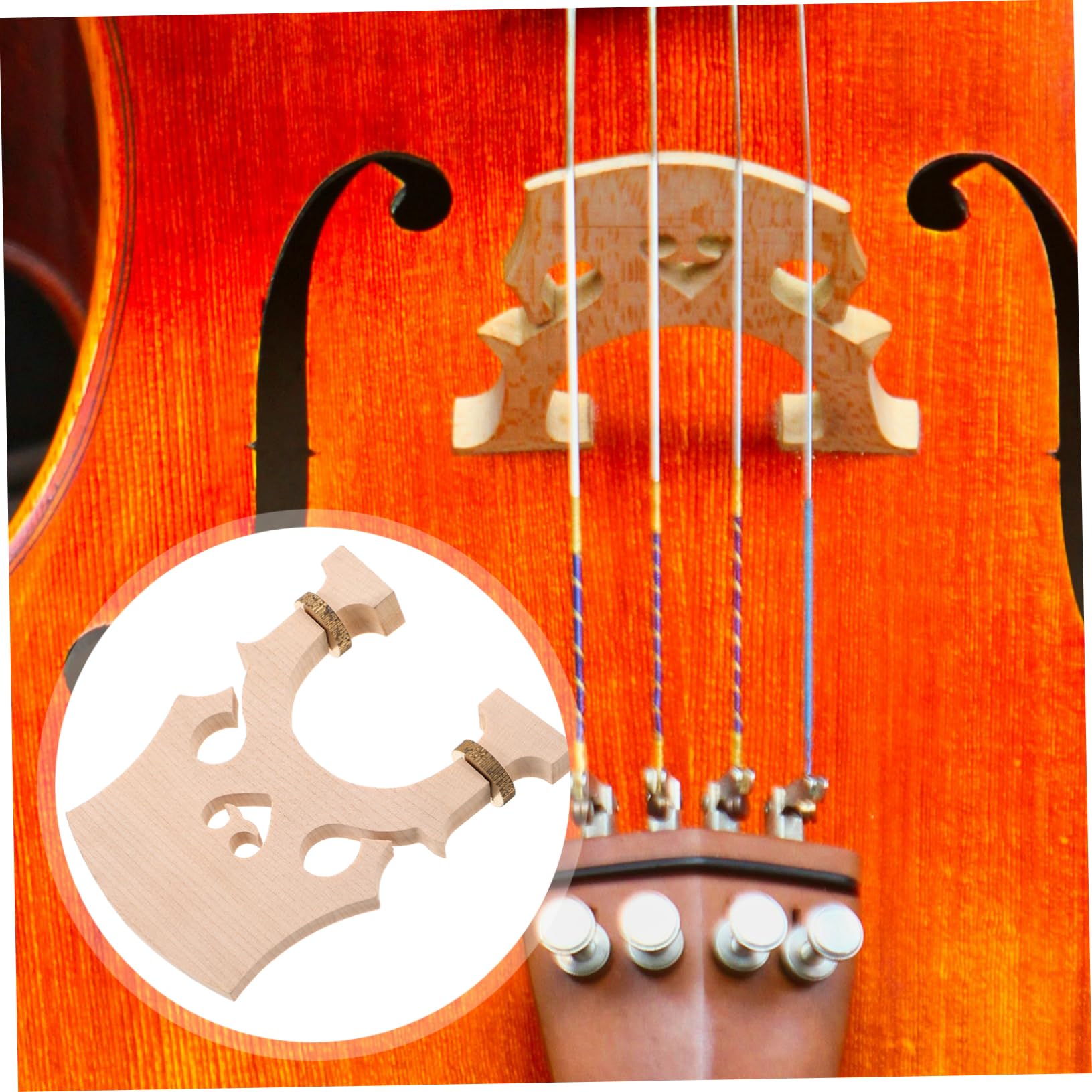 BESTonZON Chevalet de Violoncelle Réglable en Bois D'érable 3/4 Options de Pont Haut et Bas, Conçu pour Performance et Écoles