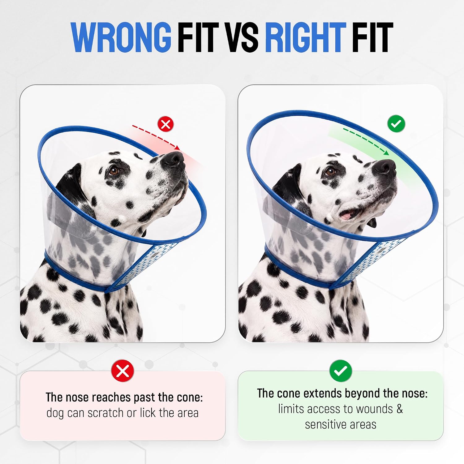 SILVER GRADE Dog Cone Collar for Recovery, Size XL, Neck Girth 16.1–18.9 in