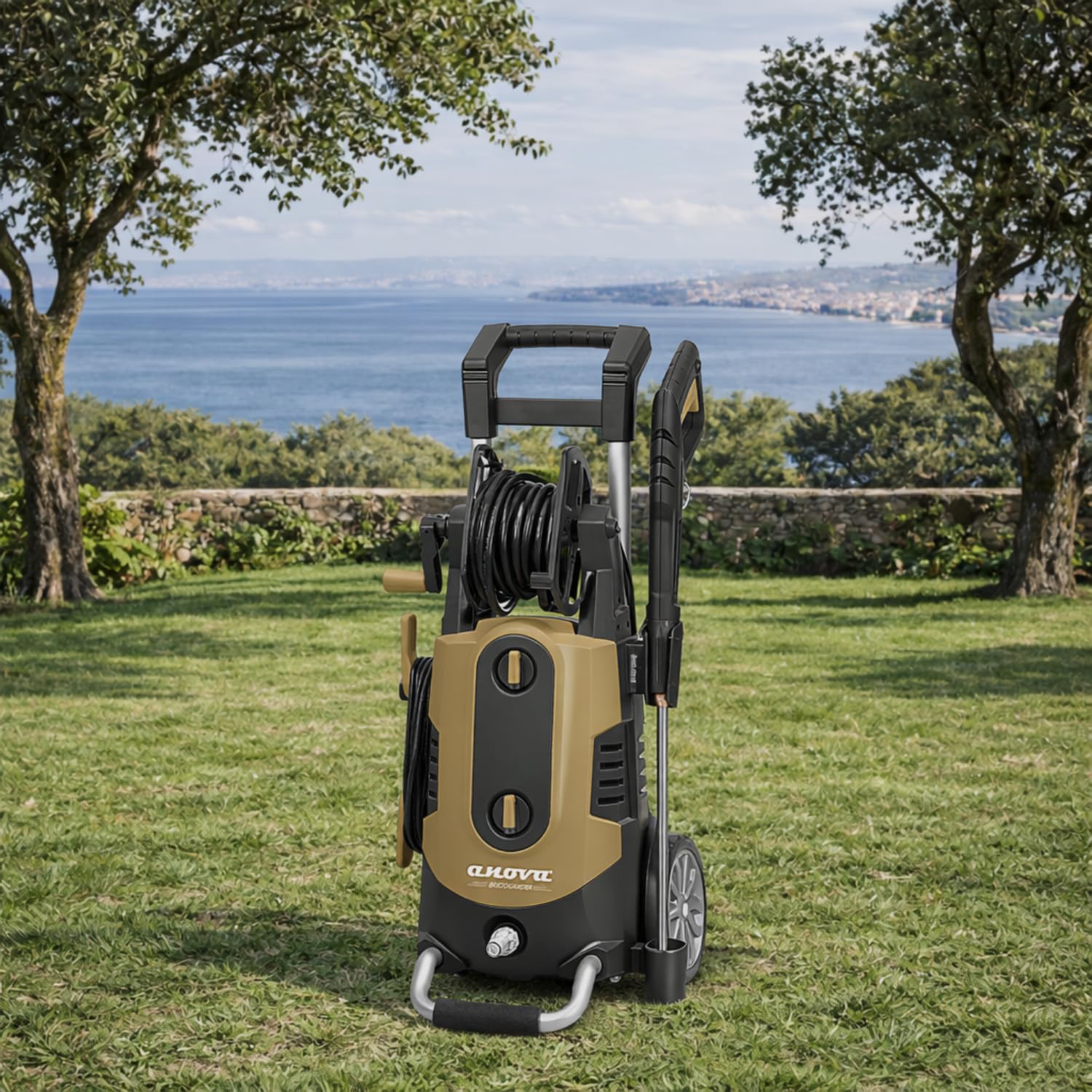 BRICOGARDEN - Hidrolimpiadora Eléctrica | 1,8 KW / 220 V | 90-135 Bar | 16 KG | Nivel Sonoro (Db) 93 LWA | para Limpieza a Presión de Vehículos, Fachadas y Superficies Exteriores | Diseño Robusto