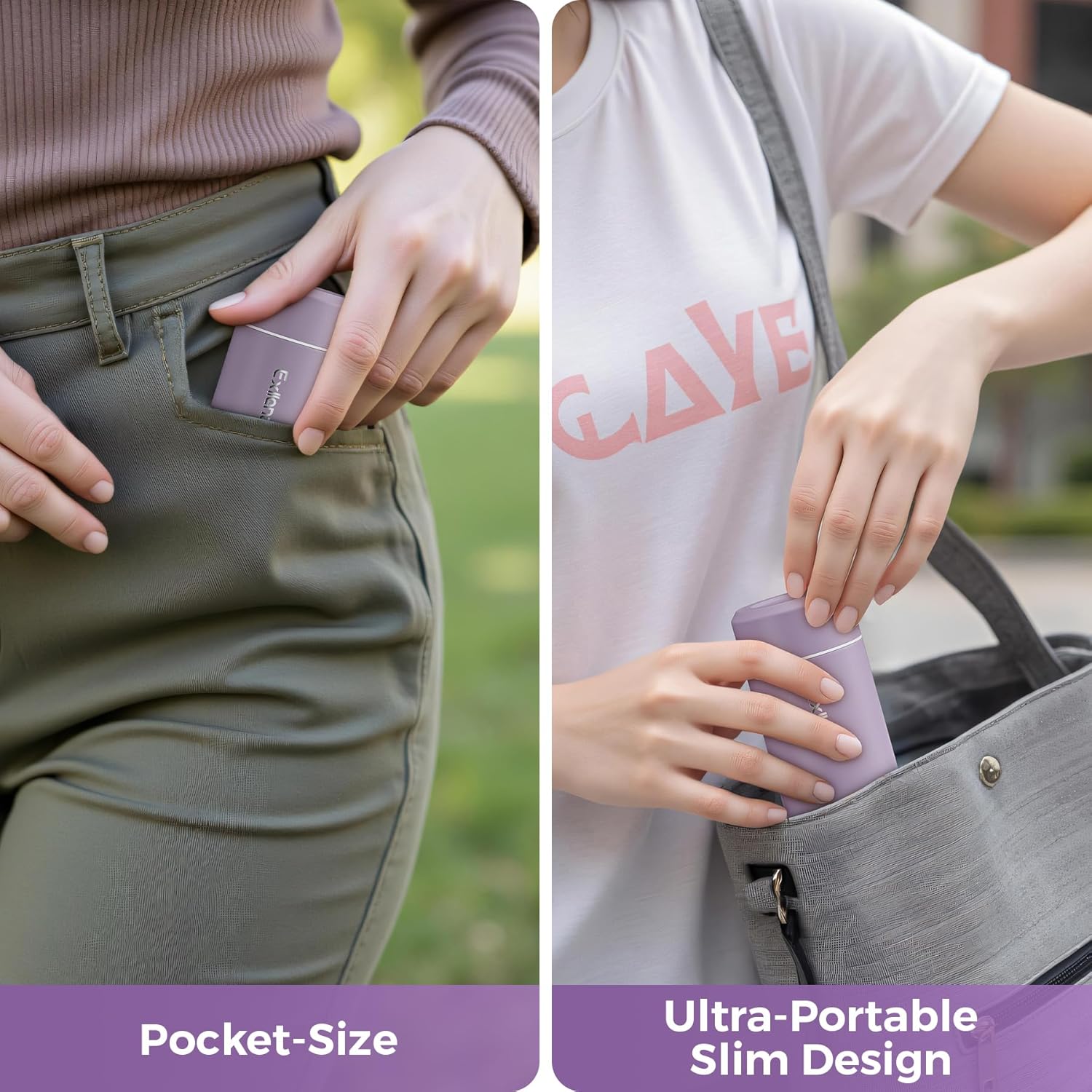 【Upgraded】Exllena Small Insulated Water Bottle 8 oz/250ml– Mini Insulated Water Bottle for Hot & Cold Drinks, Perfect Small Flask for Travel, Purse...(Light Purple) - Image 6