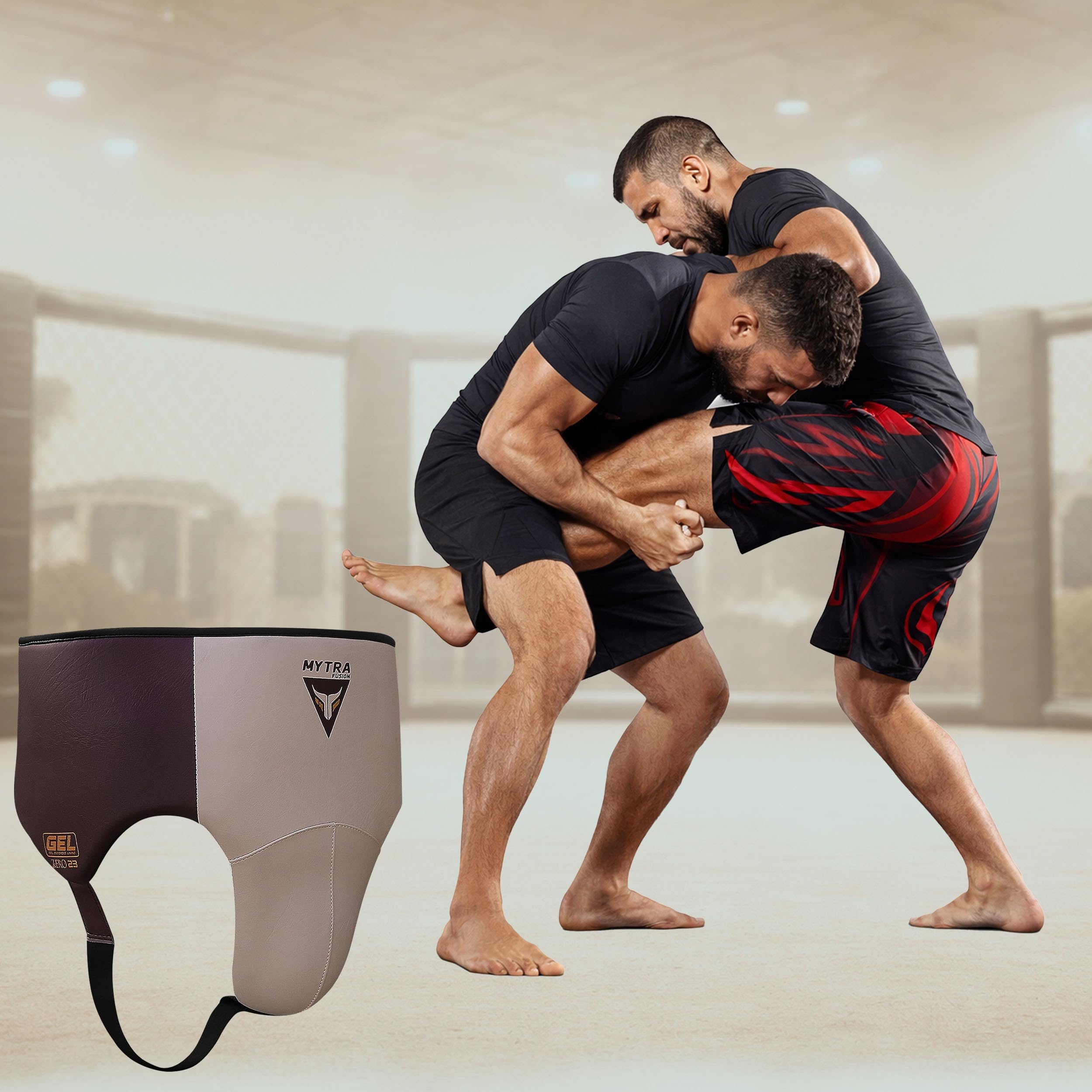 Mytra Fusion Coquille Boxe Homme Coquille Boxe pour MMA, Muay Thai, Kickboxing et Arts Martiaux Protecteur Abdominal pour l'entraînement, Le Grappling, Le Taekwondo et Le Combat