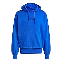 adidas Uomo Essentials FEELCOZY Fleece Hoodie, Team Royal Blue/Black