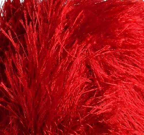 Miniatura 2 de Lukche Hilo de Pestañas de Pelo Divertido Premium 100% Poliéster 164 Var (150 Mt), 3.53 Oz (100 Gr) Hilo de Ganchillo Colorido DIY para Tejer a