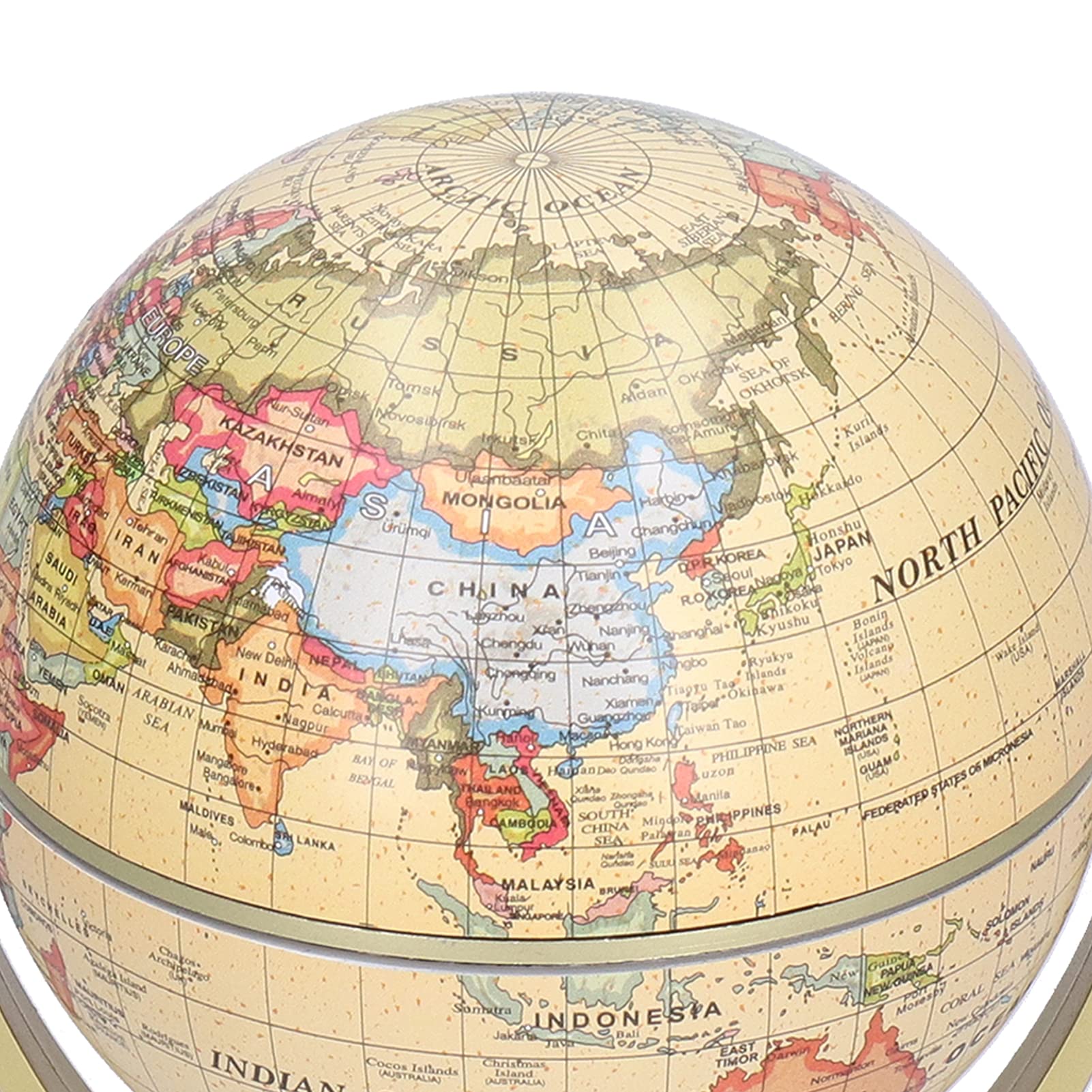 Globe Cartographique du Monde – Édition Ish, Globe Géographique Rotatif pour l'éducation et la Décoration de la Maison, Outil de Charnière Idéal pour les Enfants et les Adultes,