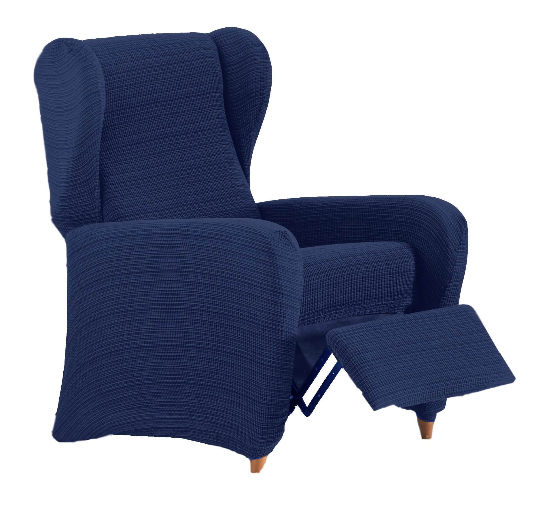 Eysa Aquiles Funda de sillón Relax elástica Ajustable Color Azul 4 Piezas Fabricado en España