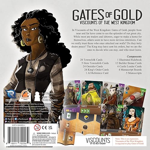 Miniatura 2 de Renegade Game Studios Viscounts of The West Kingdom: Gates of Gold Expansion - Juego de mesa de estrategia, mayores de 14 años