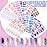 Maitys 168 Pcs 12 Sheets Full Wrap Nail Stickers Polish Strips Gradient Stickers Glitter Self Adhesive DIY Gel Nail Strips Decals with 1 Pcs Fingernail Files for Holiday Decor(Vivid Style)