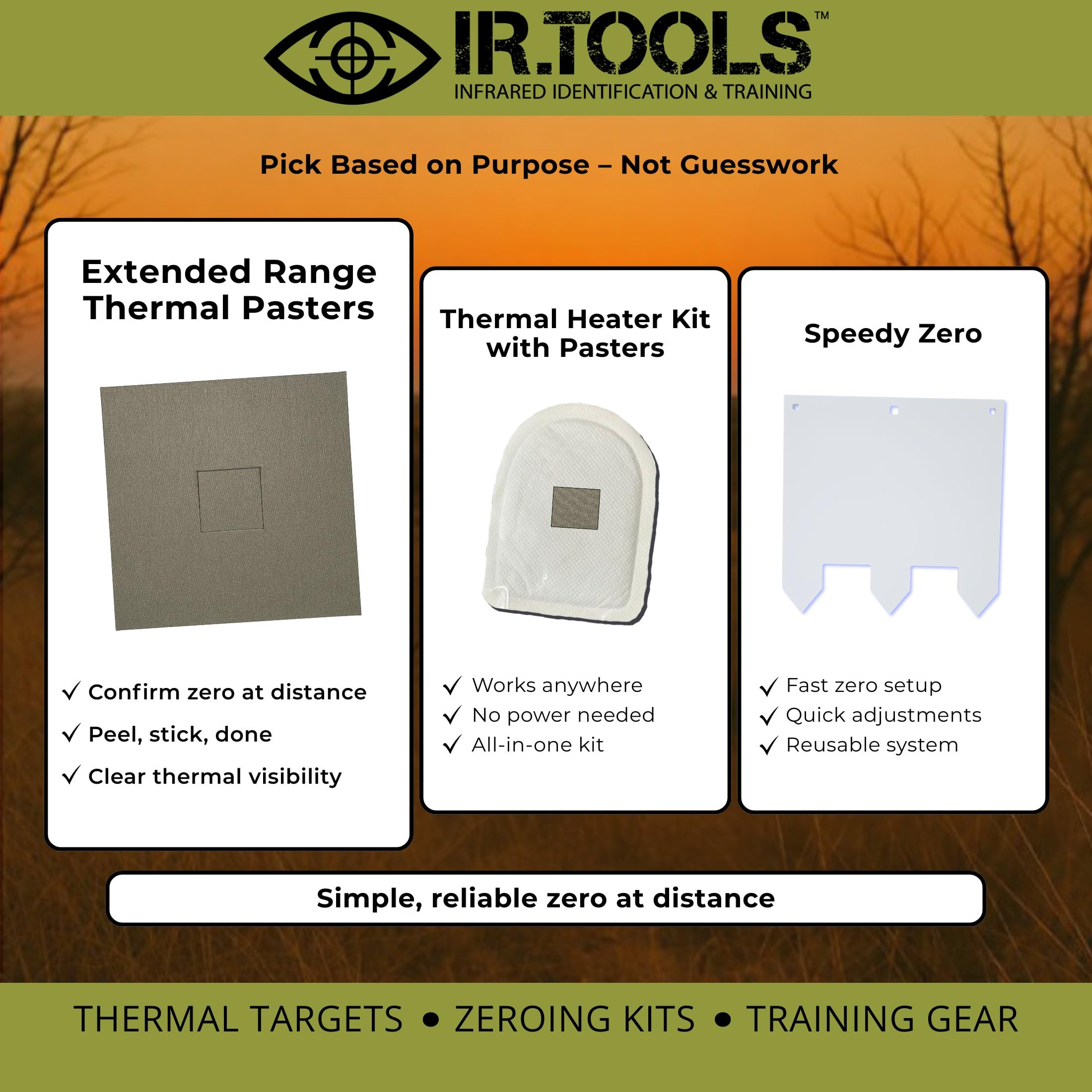IR.Tools - Pasta térmica para poner a cero alcance térmico, rango de 100 metros, paquete de 10