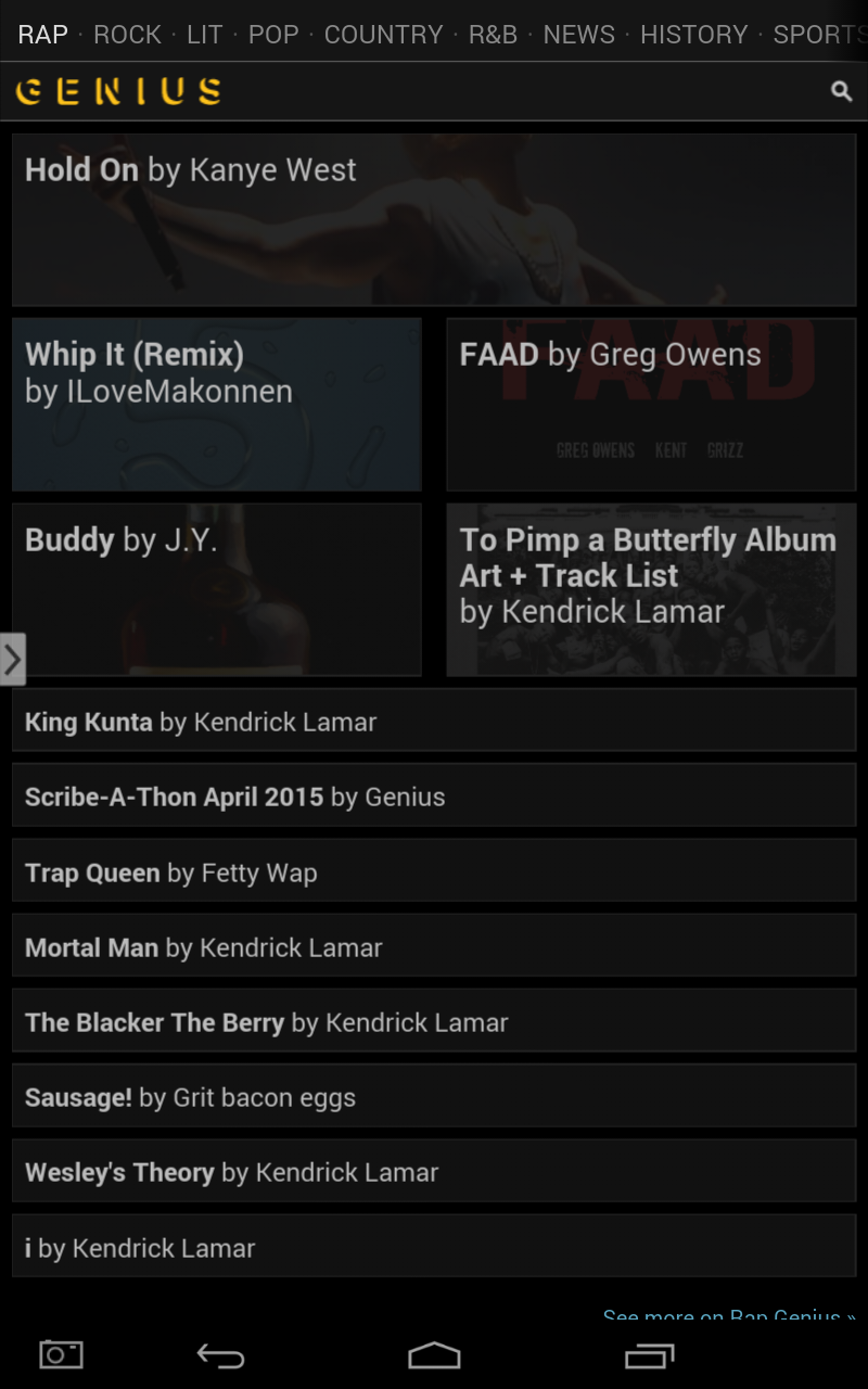 RapGenius - App on Amazon Appstore
