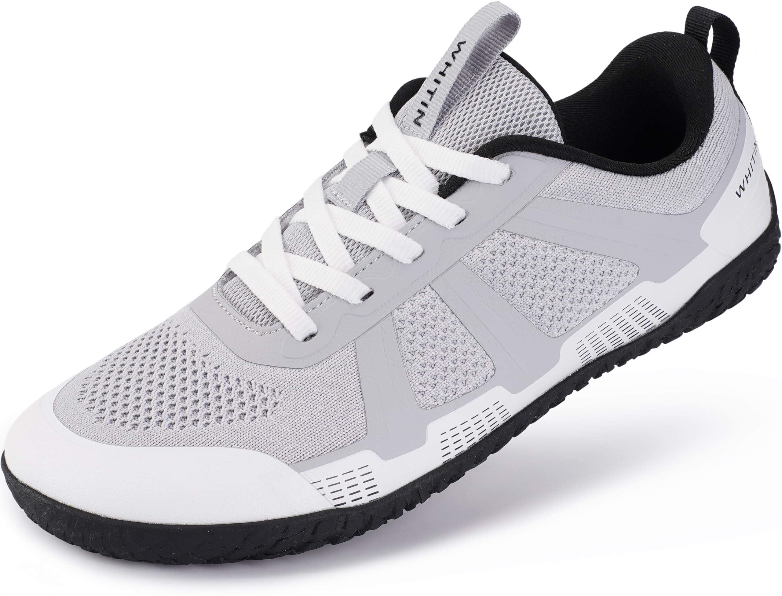 WHITIN Men's Wide Barefoot Shoes Zero Drop Tire Tread-Inspired Sole W710 | Breathable Mesh Upper Keeps Feet Cool, Lightweight Minimalist for Gym Training, Walking & Everyday Wear
