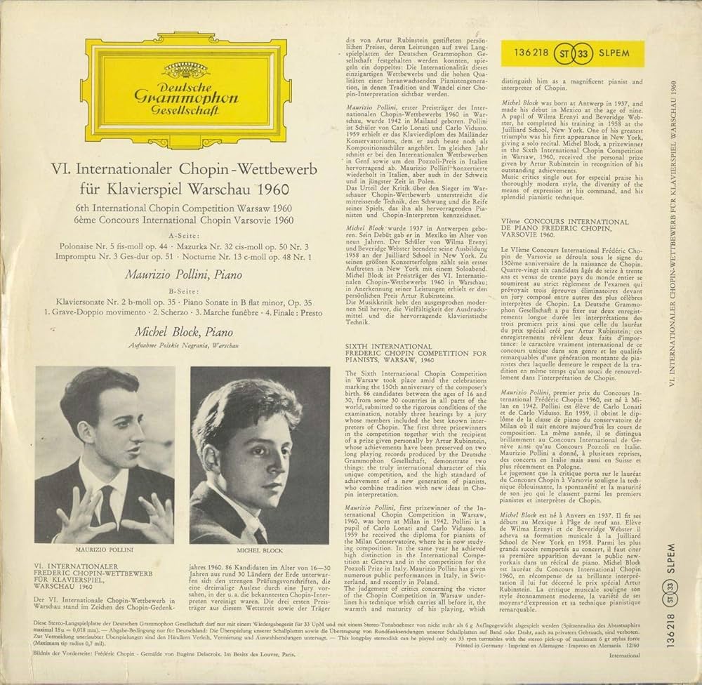 Amazon.co.jp: 1960年ショパン・コンクール（International