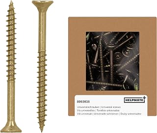 HELPMATE – Holzschrauben Senkkopf 5,0x60 mm – gelb passiviert – 100 Stück
